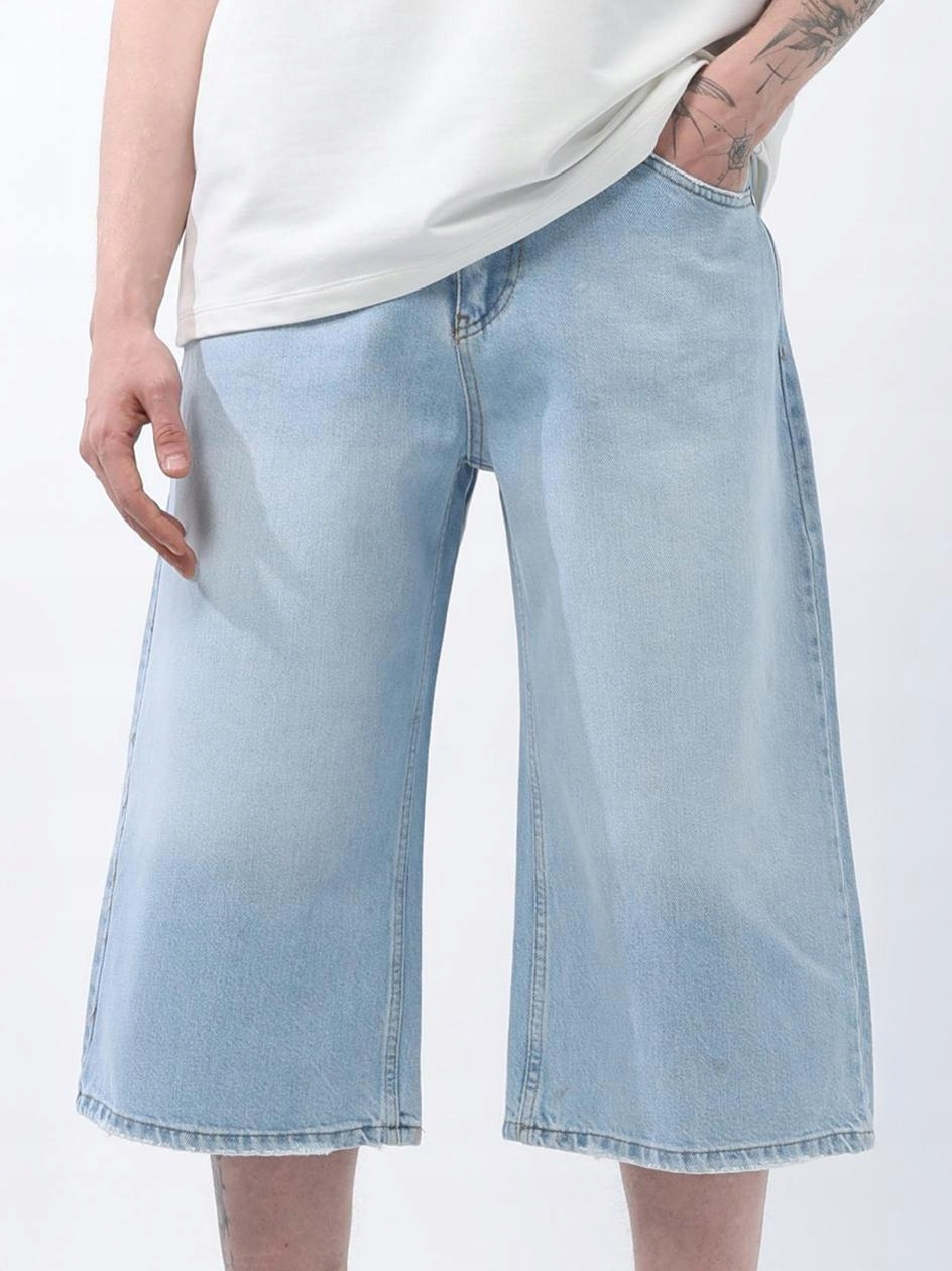 Krátké Kraťasy Džínové Jortsy Baggy Pánské Modré Bermudy 32