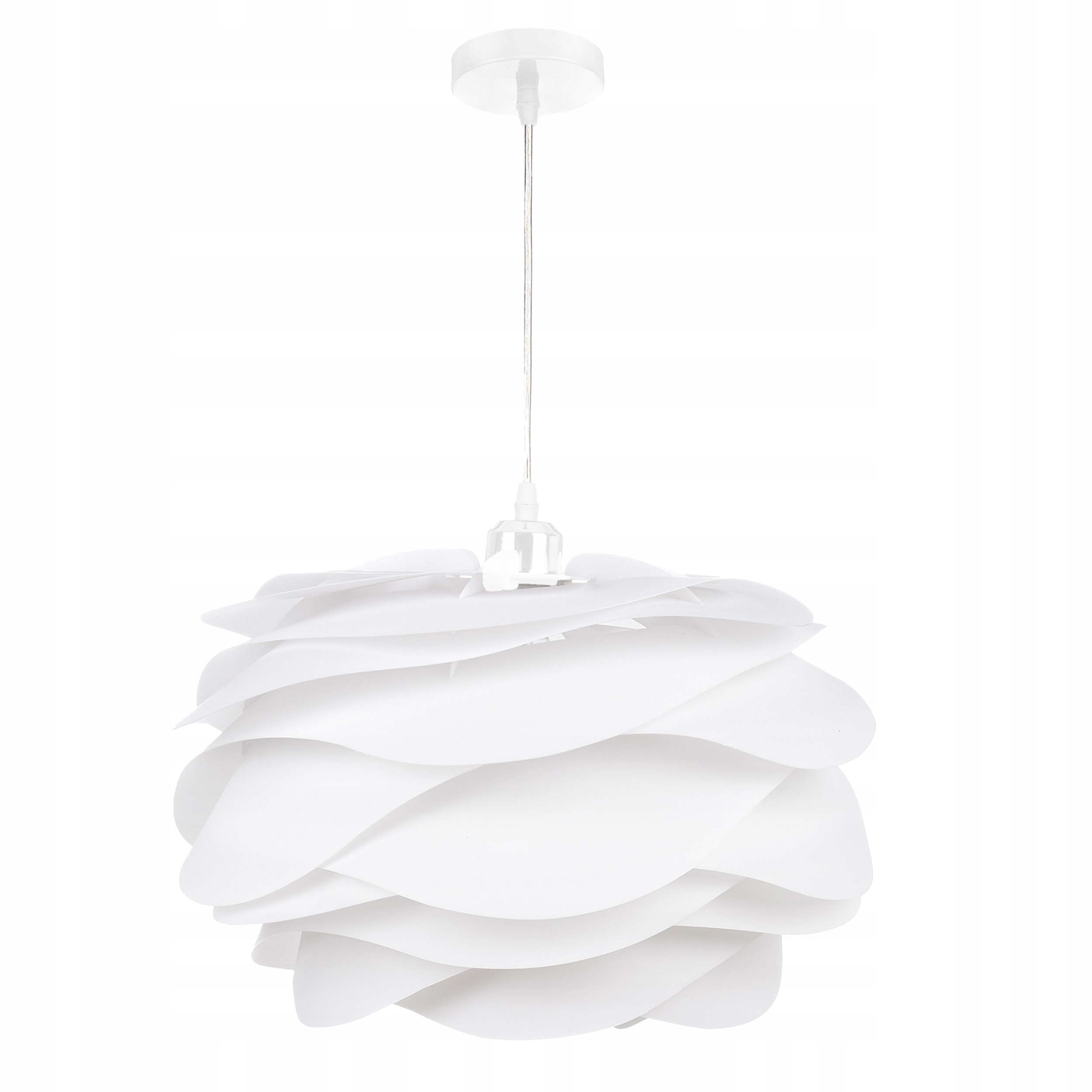 Nowoczesna lampa sufitowa wisząca żyrandol Led Biała E27 Róża