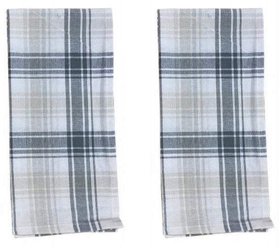 

Komplet ścierek kuchennych w szarą Kratę