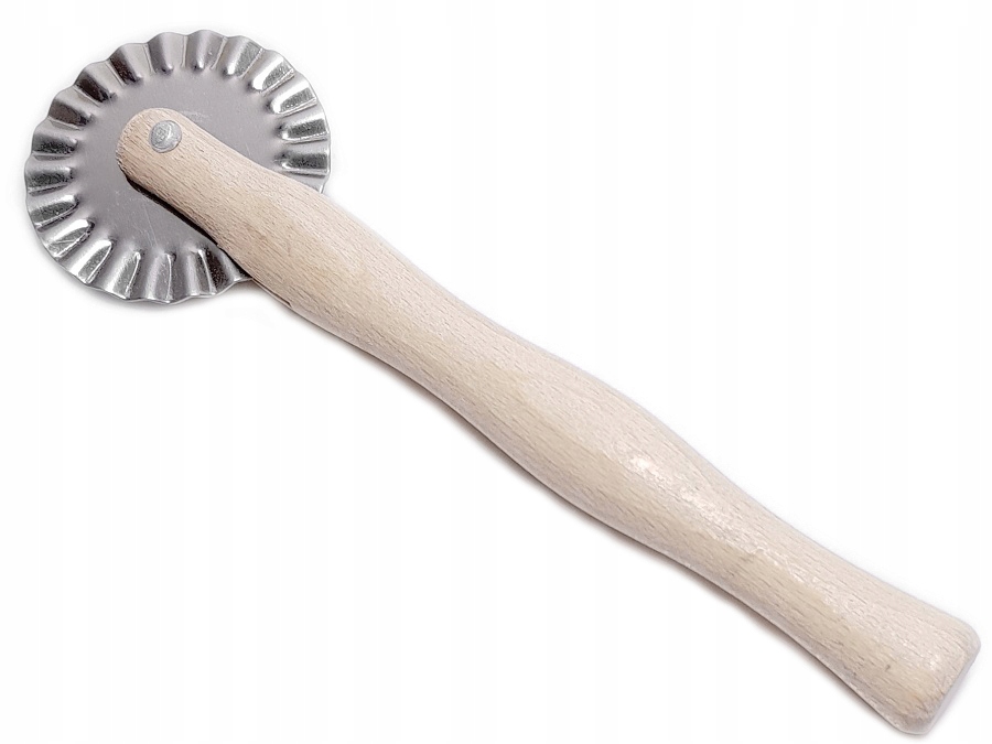 Radełko Nożyk do Ciasta Faworków Drewno Buk + Stal