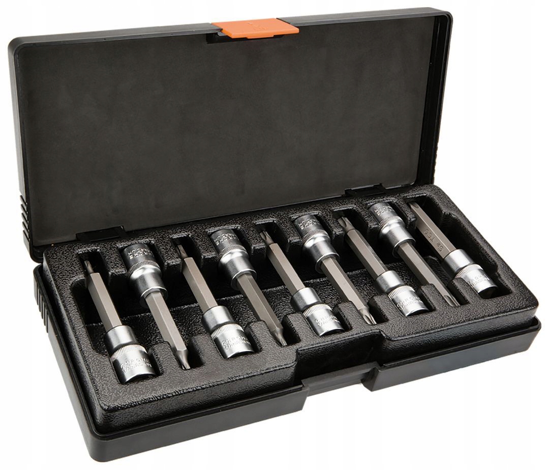 Zestaw Końcówek Torx Na Nasadce 100 MM Etui 9 El.