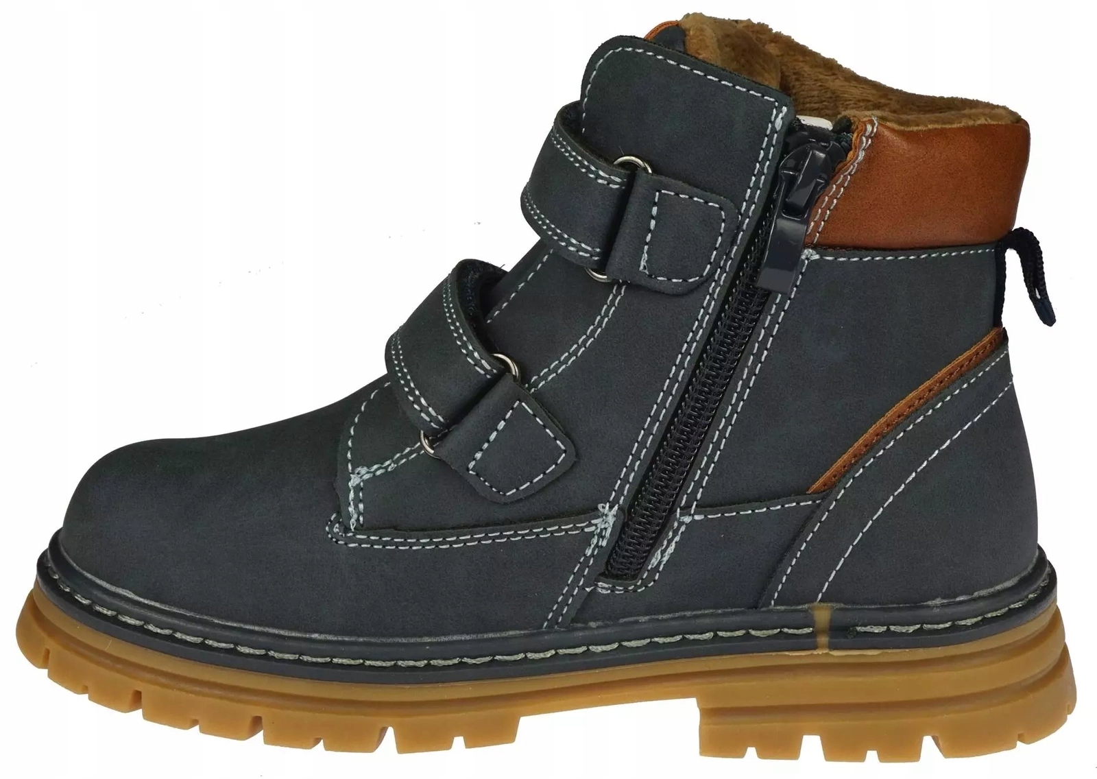 Zimowe buty dziecięce American Club trapery BXD100/23NA granatowe 32 Marka American Club