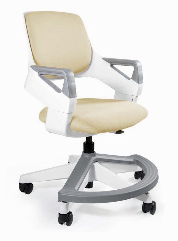 Fotel dla Dziecka Rookee BL4072 Kremowy Obrotowy Komfort i Ergonomia