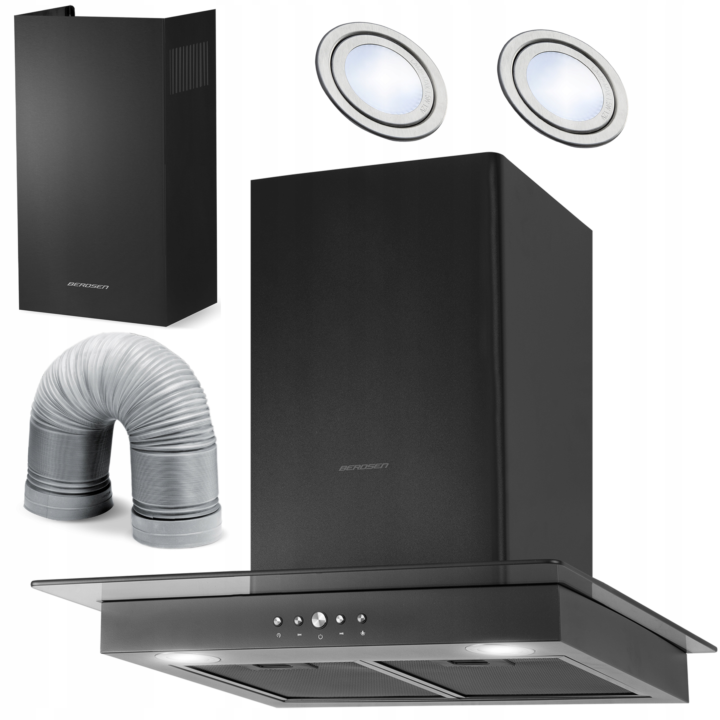 Okap Kuchenny 60cm Kominowy Led BT-217 Berdsen