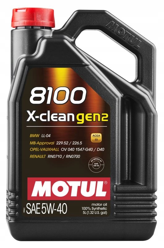 Olej 5v40 5 l 8100 x-clean gen2 c3 511.00 229 Motul
