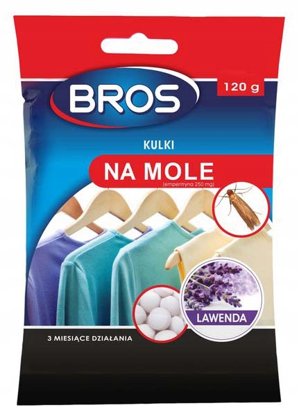

Bros Kulki Na Mole Lawendowe 20 szt Chronią Odzież