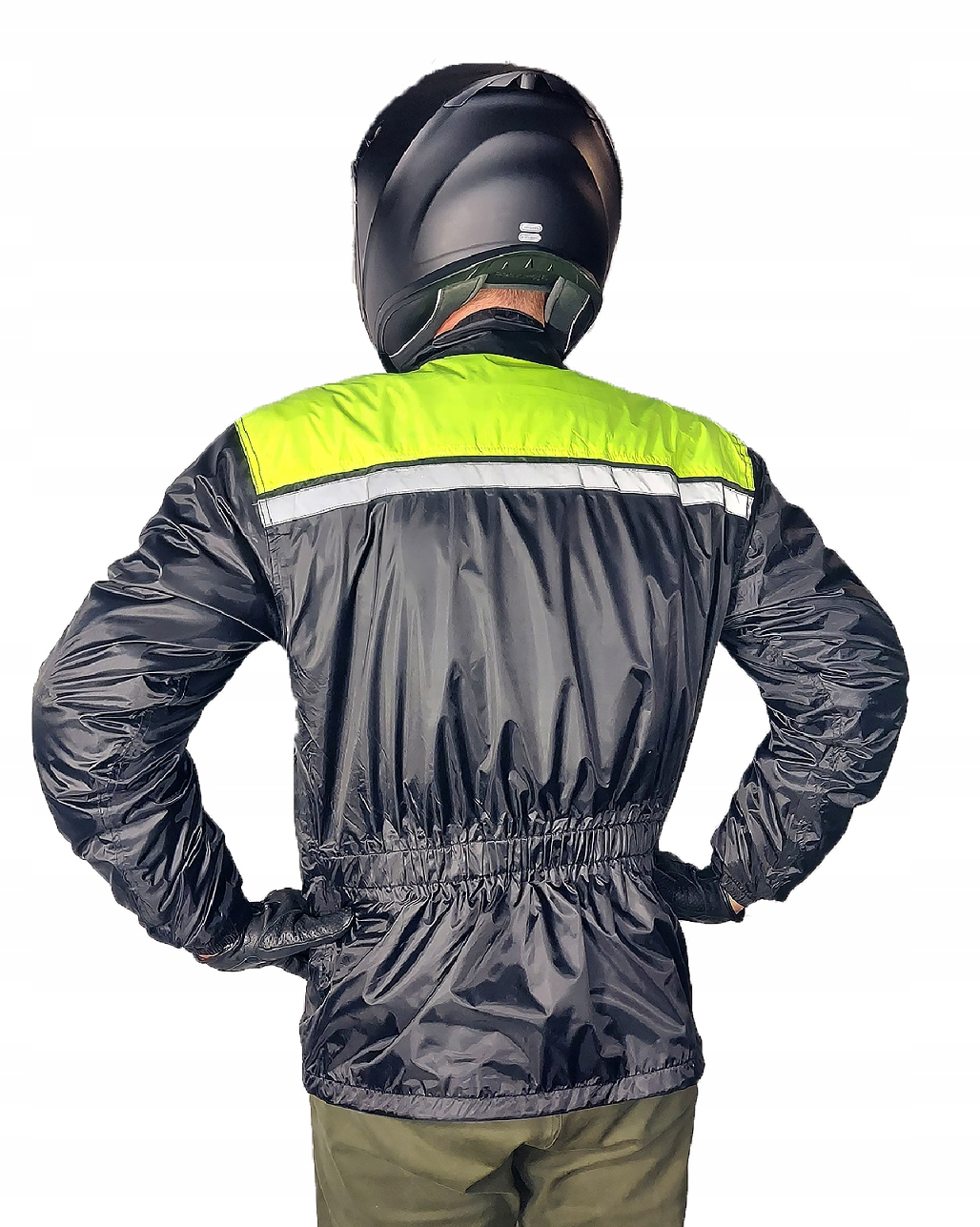 RIDA Kombinezon Przeciwdeszczowy Motocyklowy Deszczak Wodoodporny Fluo 4XL Producent inny