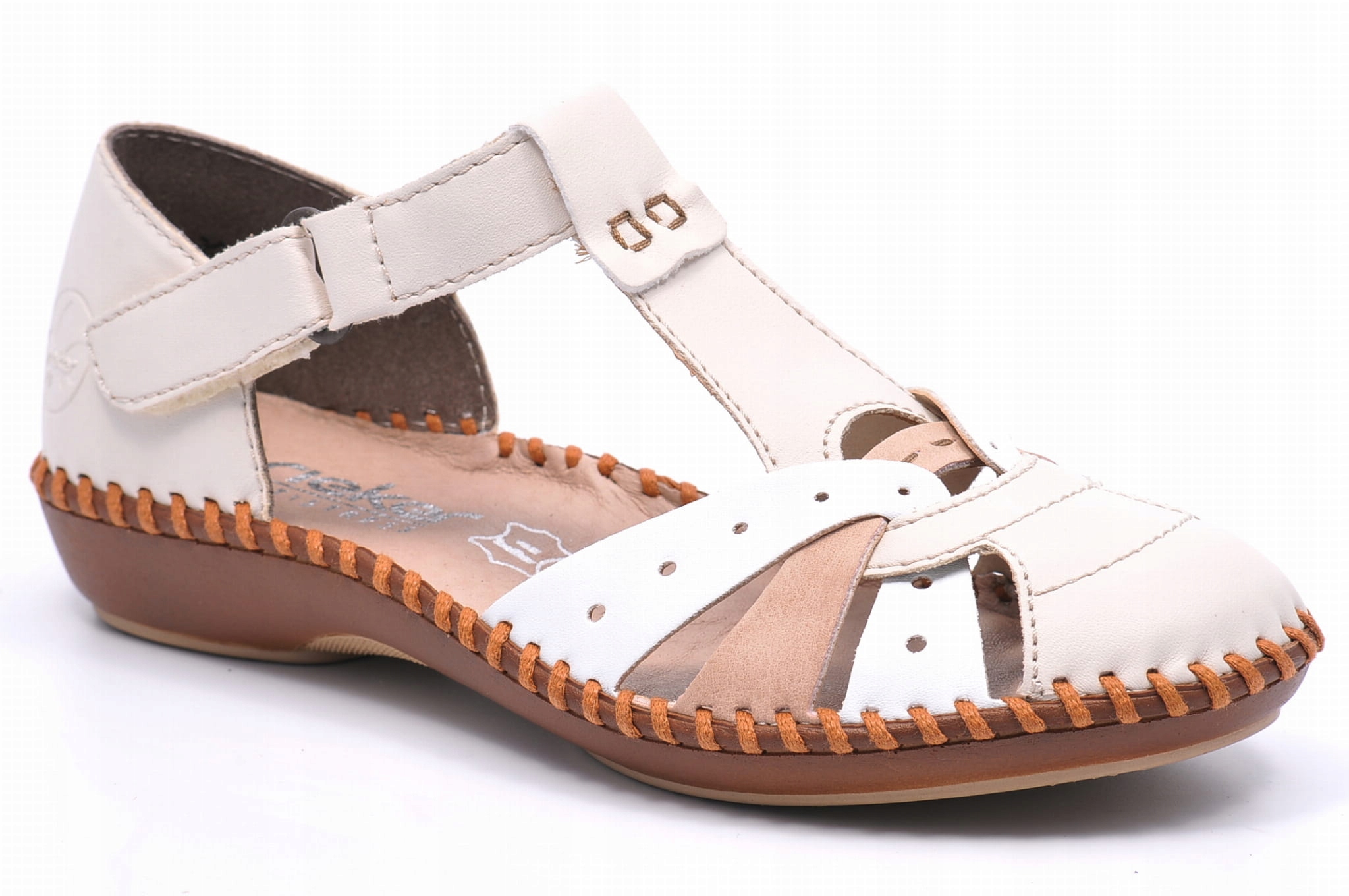 Sandály Rieker M1655-61 Béžová Velikost 37