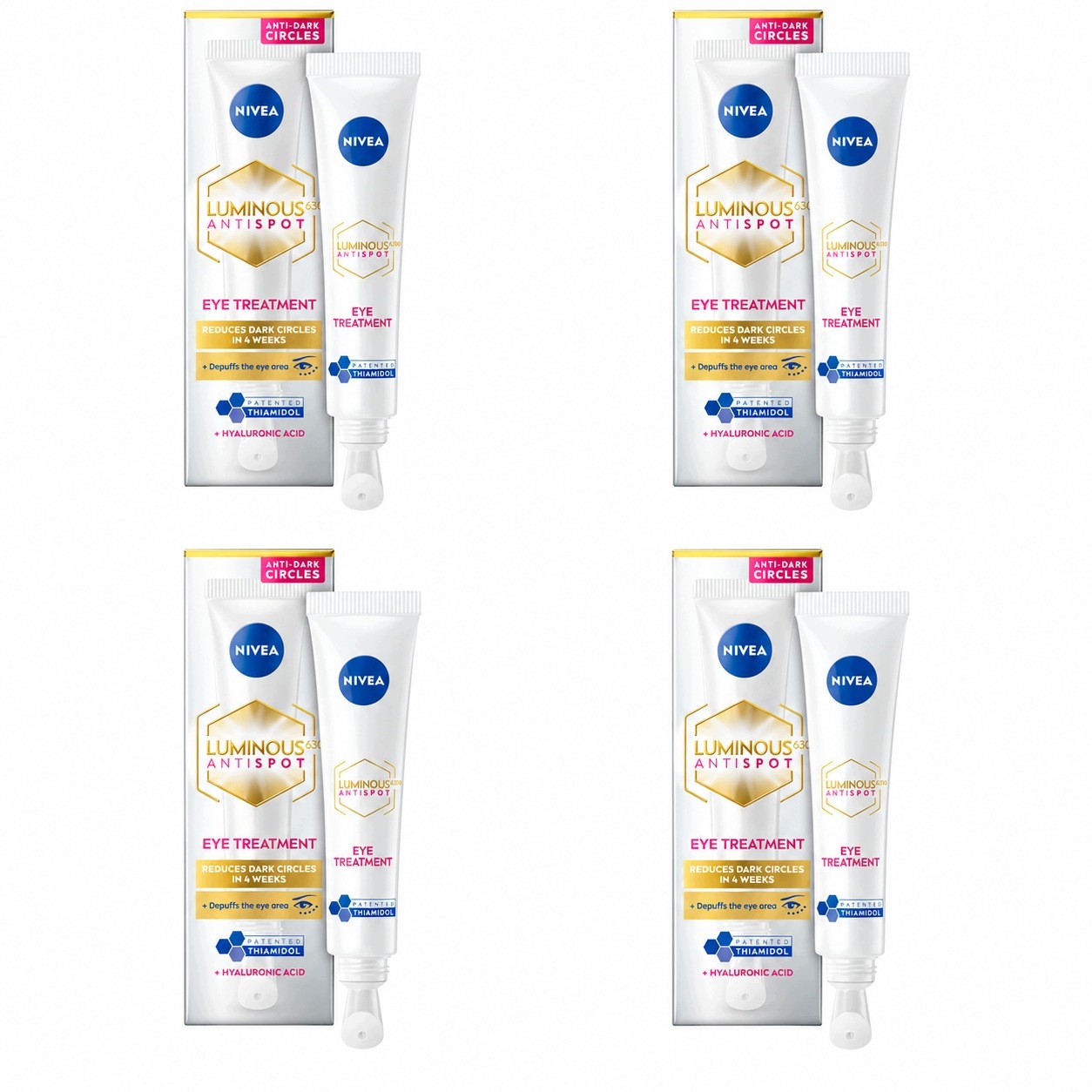 Nivea Cellular Luminous Krem pod oczy z kwasem hialuronowym 15ml x4