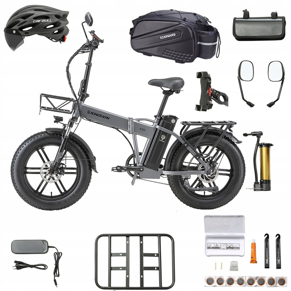 Pojazd elektrický Sinohon A20 1000W 48V/22Ah 45km/h 20" Shimano 7S Z Tacką