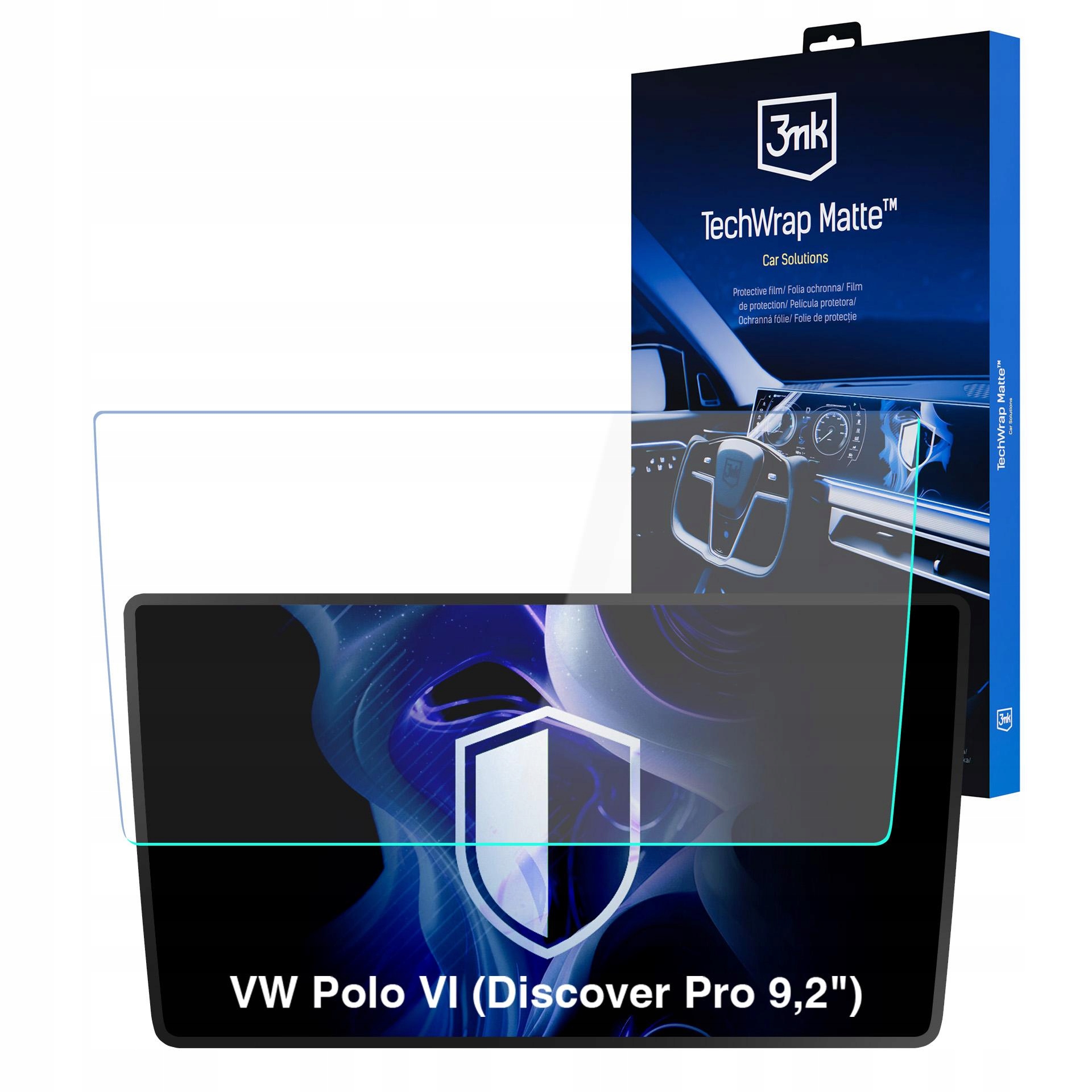 Fólie TechWrap 3mk na displej pro Vw Polo VI 2018- (Discover Pro 9,2)