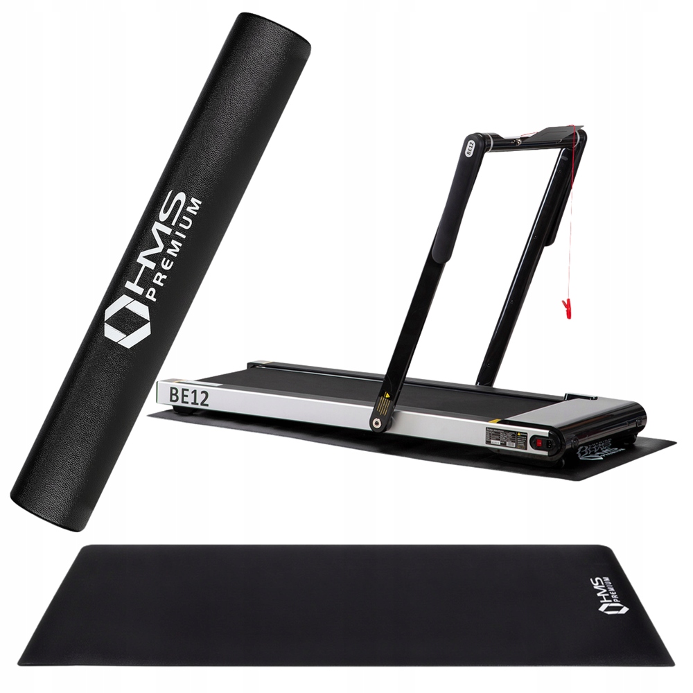 Mata Pod Sprzęt Rowerek Bieżnię Ochronna Antypoślizgowa 160x80cm Czarna Hms