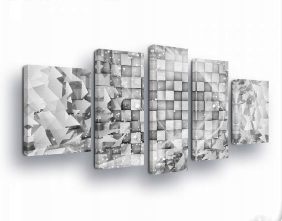 Obraz 170x100 Geometria abstrakcia moderný štýl šedá dynamika kryštály