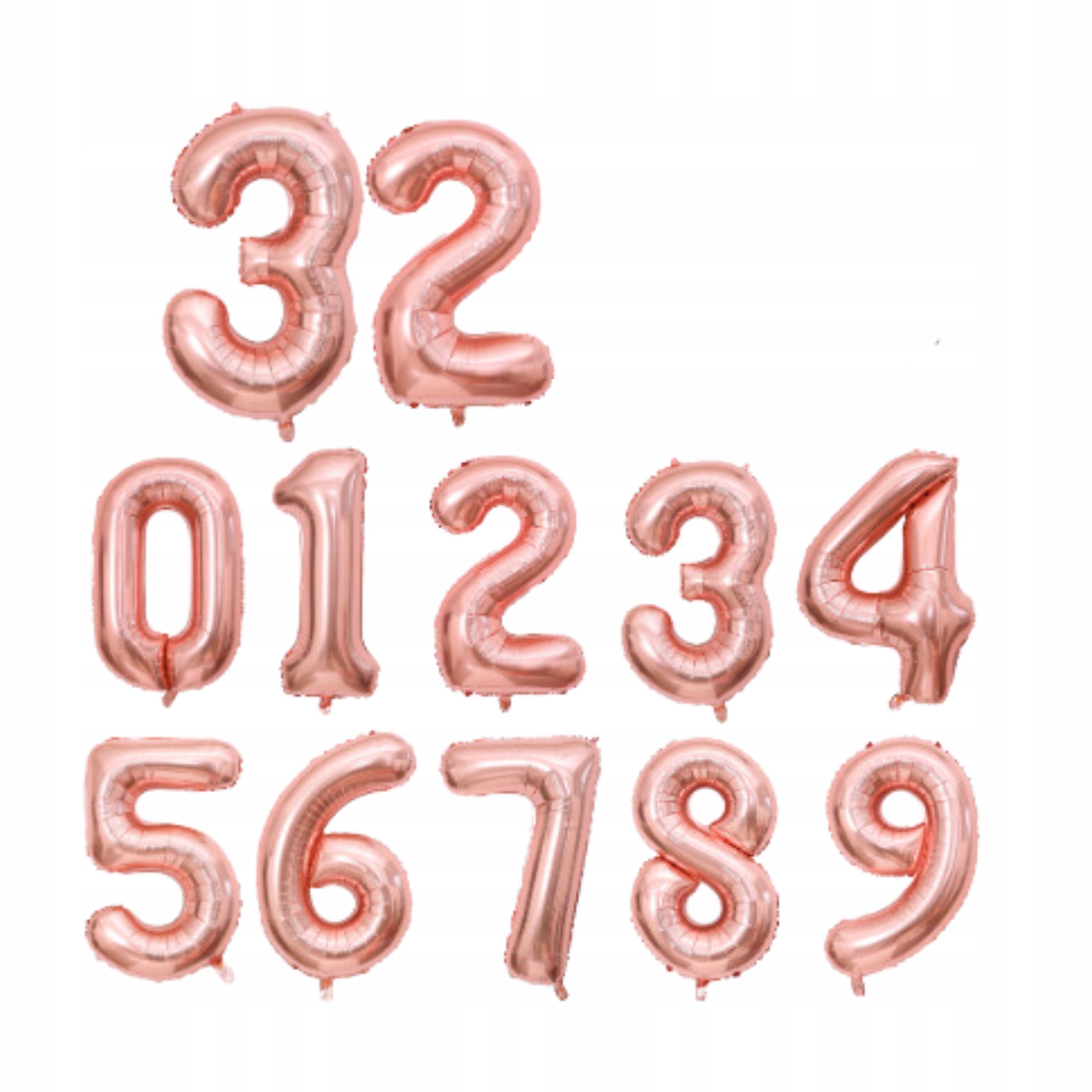 BALON FOLIOWY DUŻA CYFRA 1 ROSE GOLD 100 CM URODZINY Materiał folia