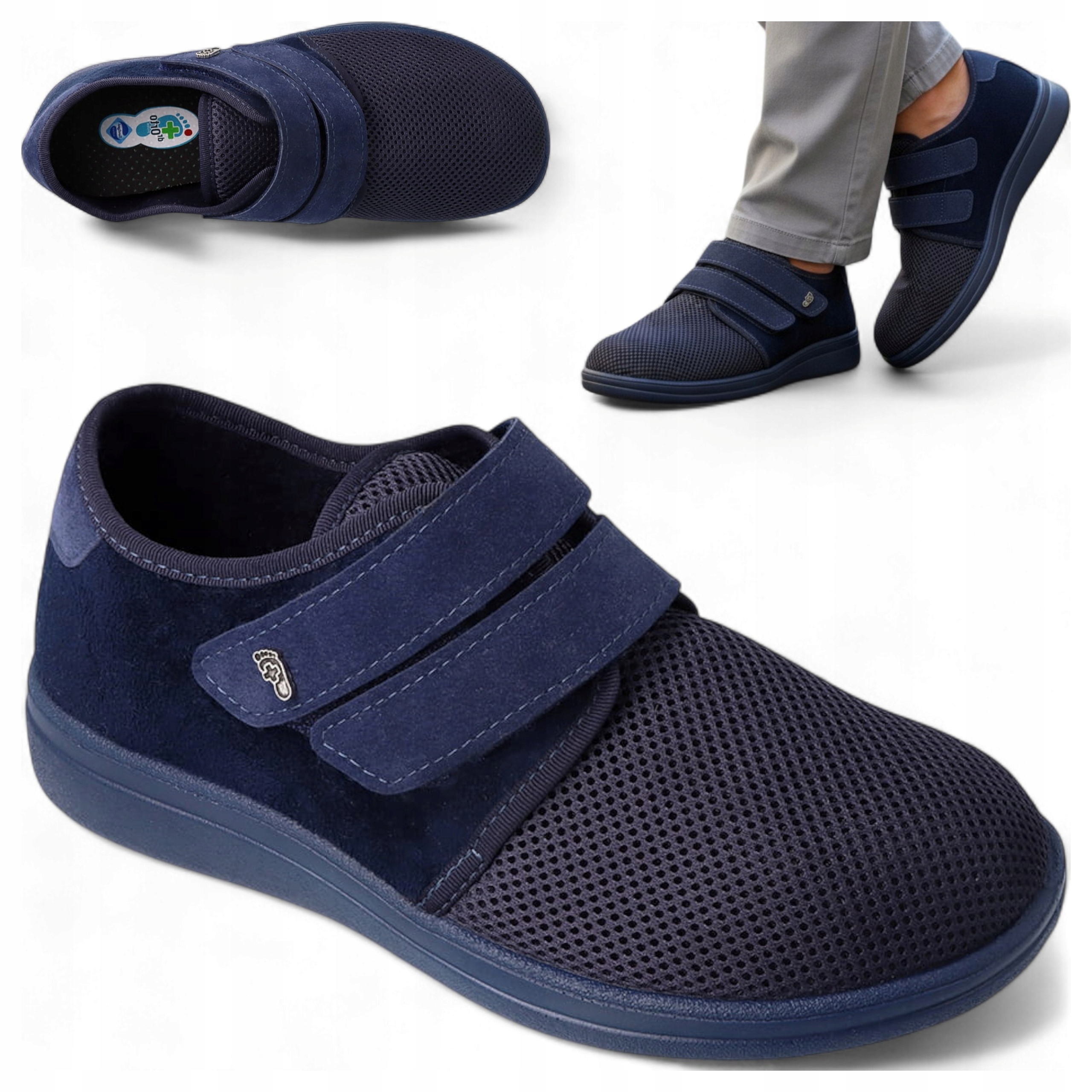 Dr Orto 45 Pánské boty pro Seniora Cukrovka lehké papuče na suchý zip