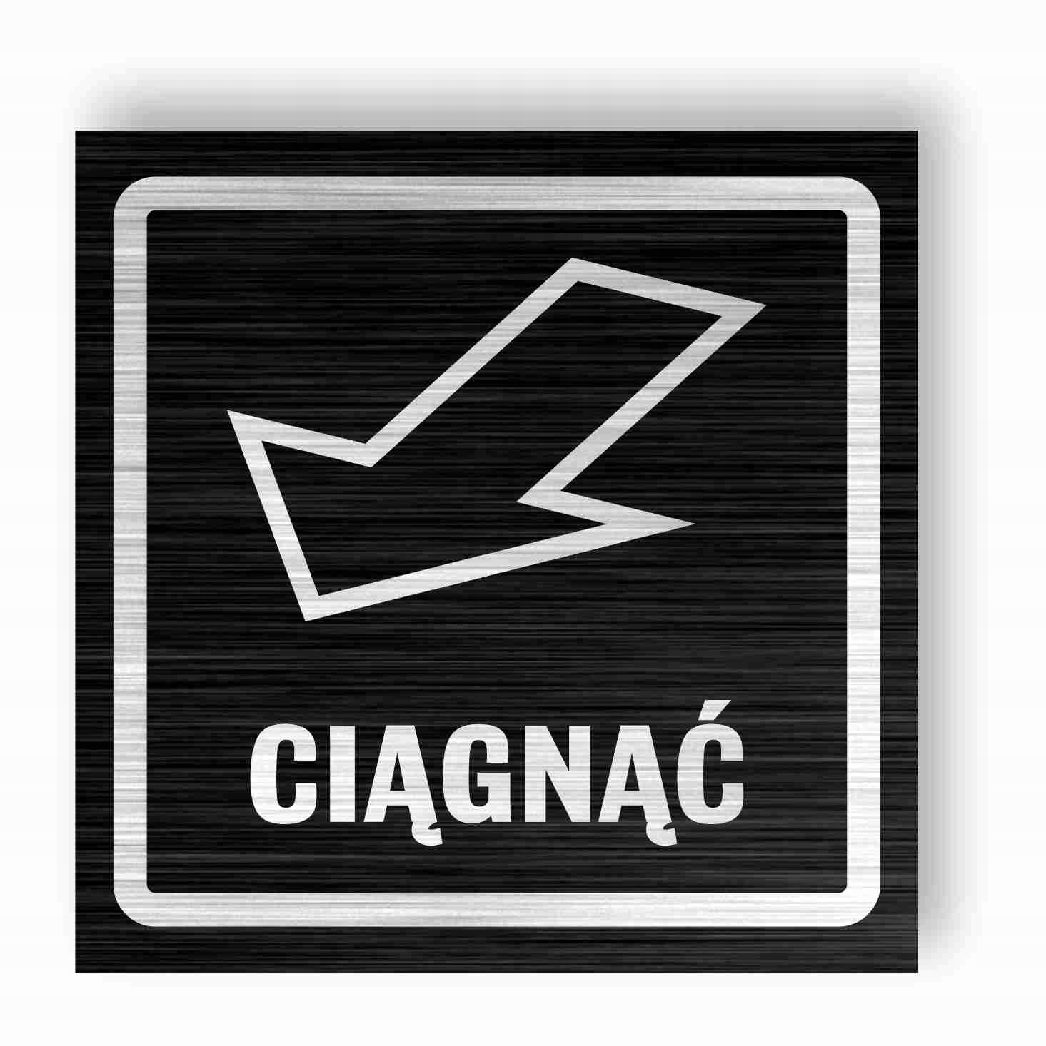 

Tabliczka Ciągnąć 10x10 cm Dibond Uv