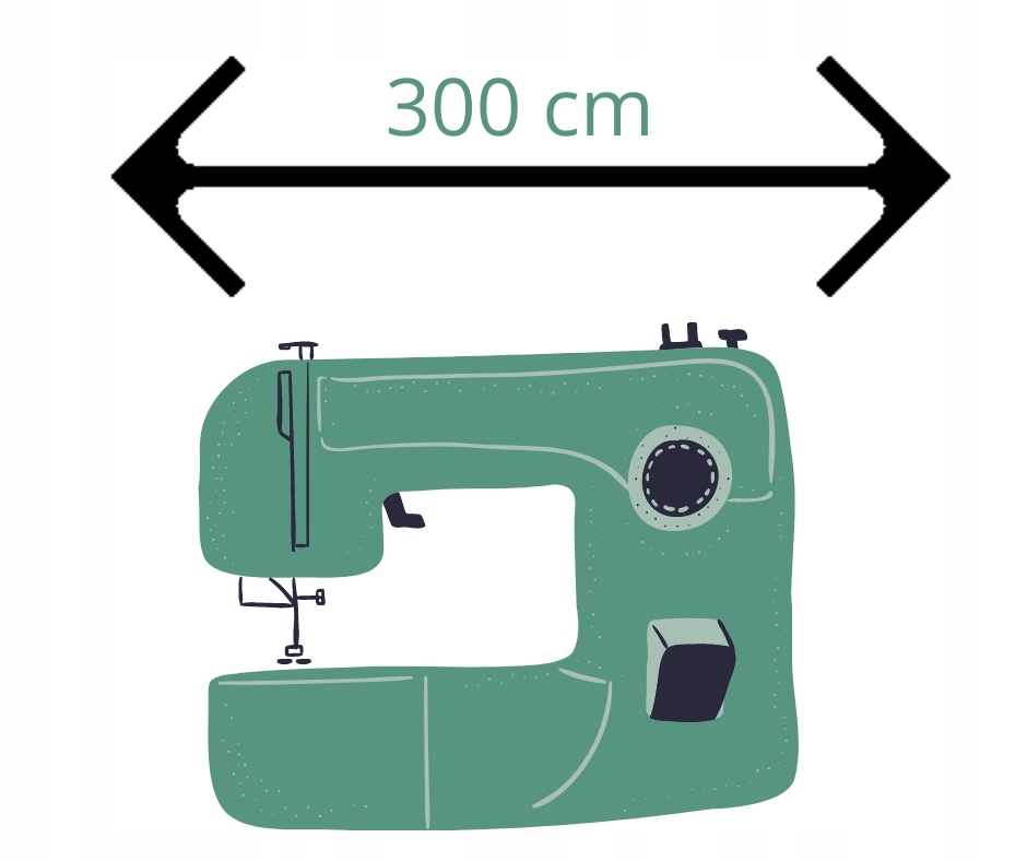 

wszycie taśmy do firany o szer. 300cm usługa