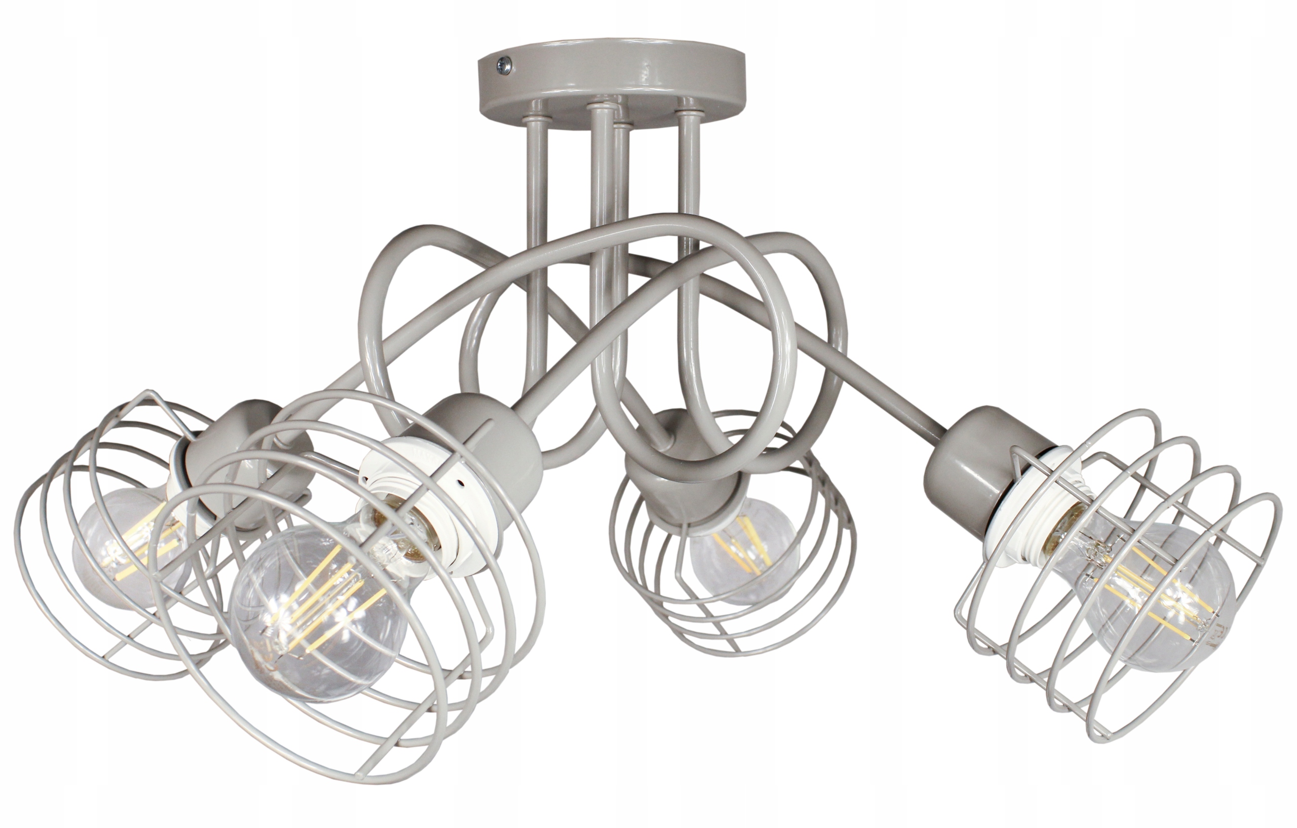 Závěsné stropní svítidlo lustr Edison 4 lampy do loftového pokoje stropní svítidlo led