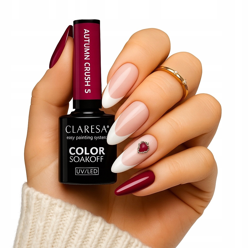Claresa Autumn Crush 5 Kolekcja Jesienna Lakier Hybrydowy Malinowy Róż