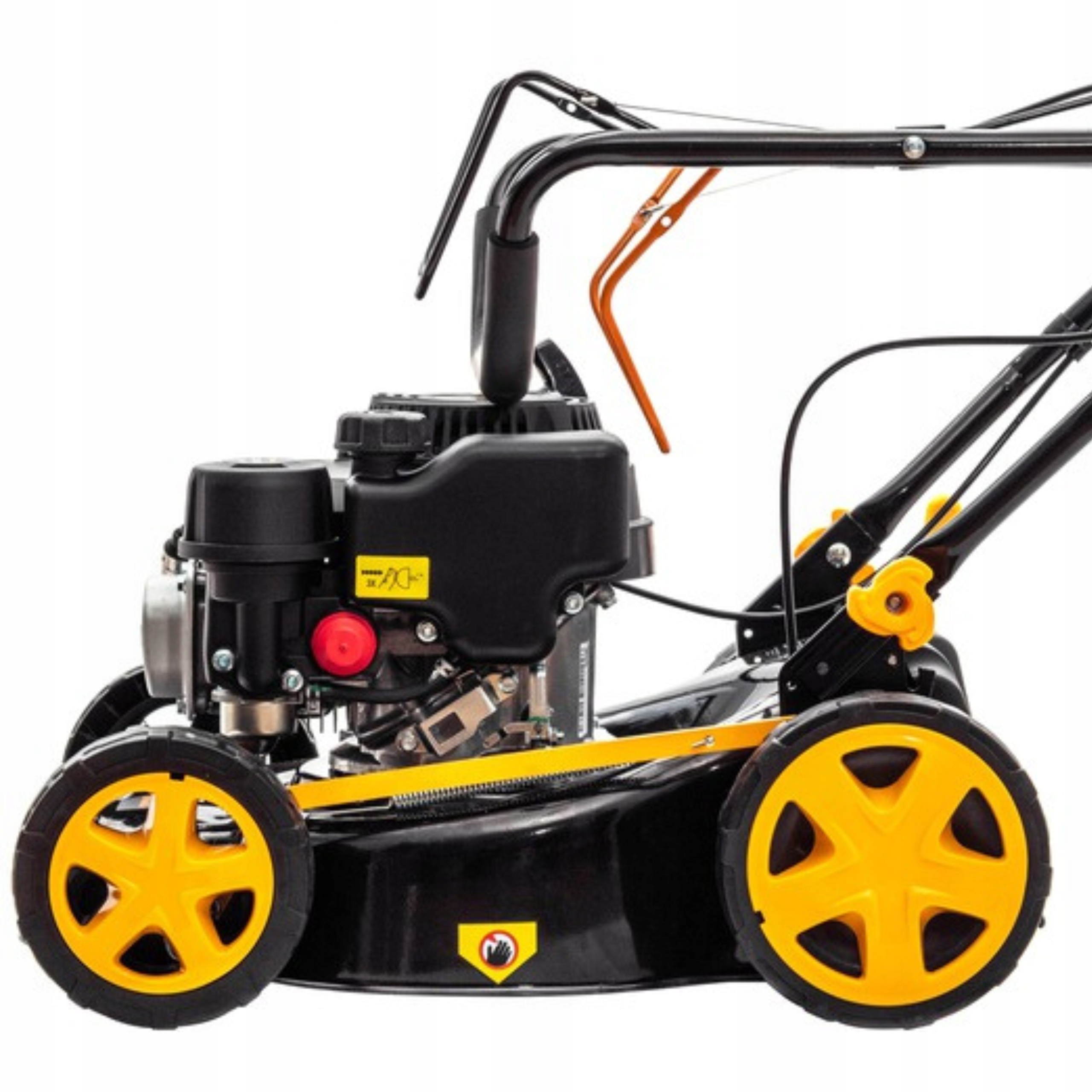 KOSIARKA SPALINOWA DO TRAWY Z NAPĘDEM 7KM MOCNA KOSIARKA NAPĘD Regulacja wysokości koszenia z regulacją