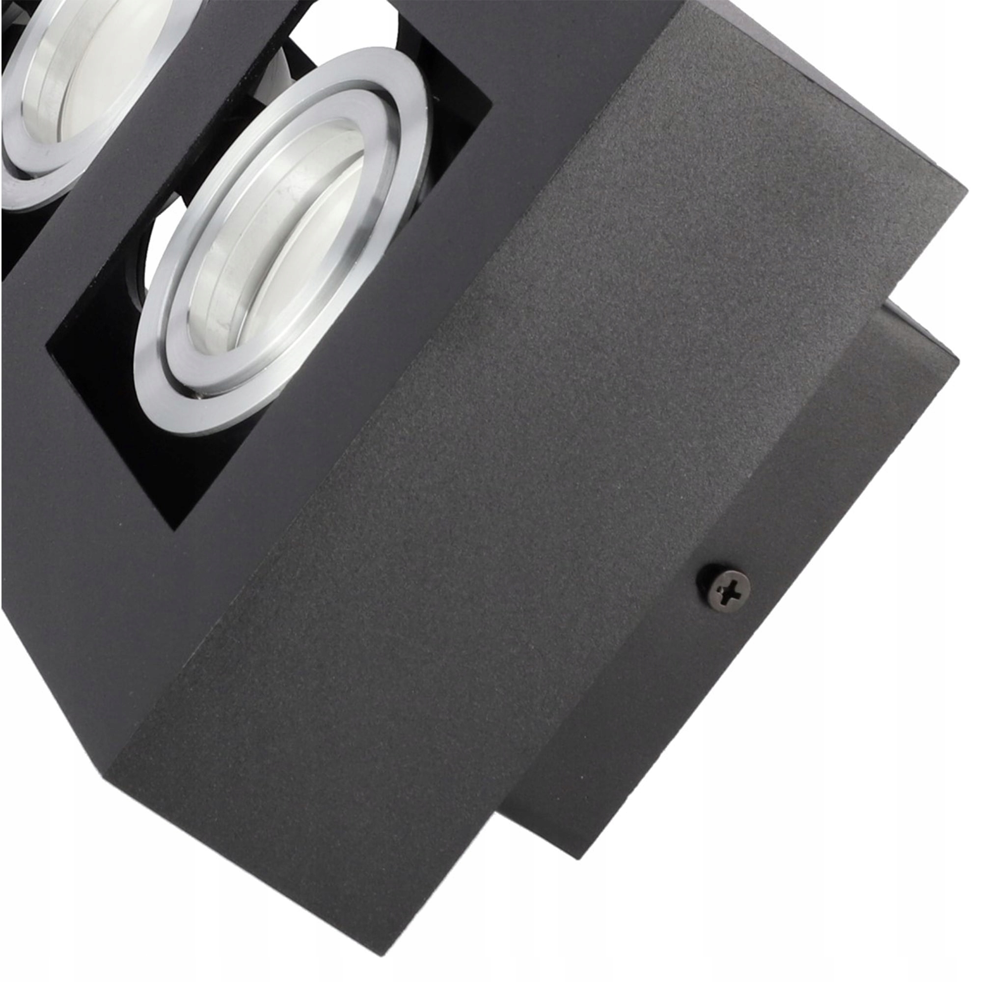 LAMPA SUFITOWA PLAFON LED NATYNKOWY CZARNA 3xGU10 EDO Kształt kwadratowy