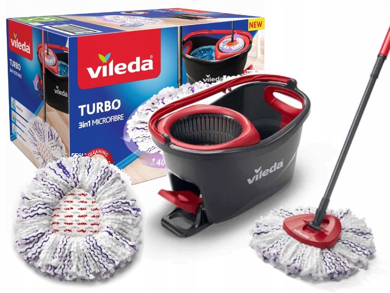 Kbelík a provázkový mop Vileda vileda mikrovlákno 3v1 wring 22 cm