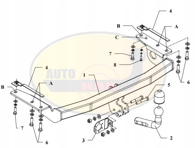 Hak holowniczy odkręcany TOYOTA COROLLA O47 Producent Auto-hak