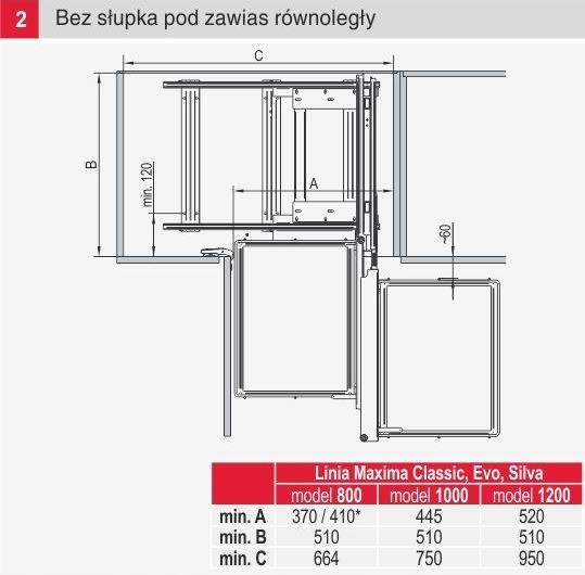 REJS Magic Corner Maxima Classic 800 prawy grafit Producent Rejs