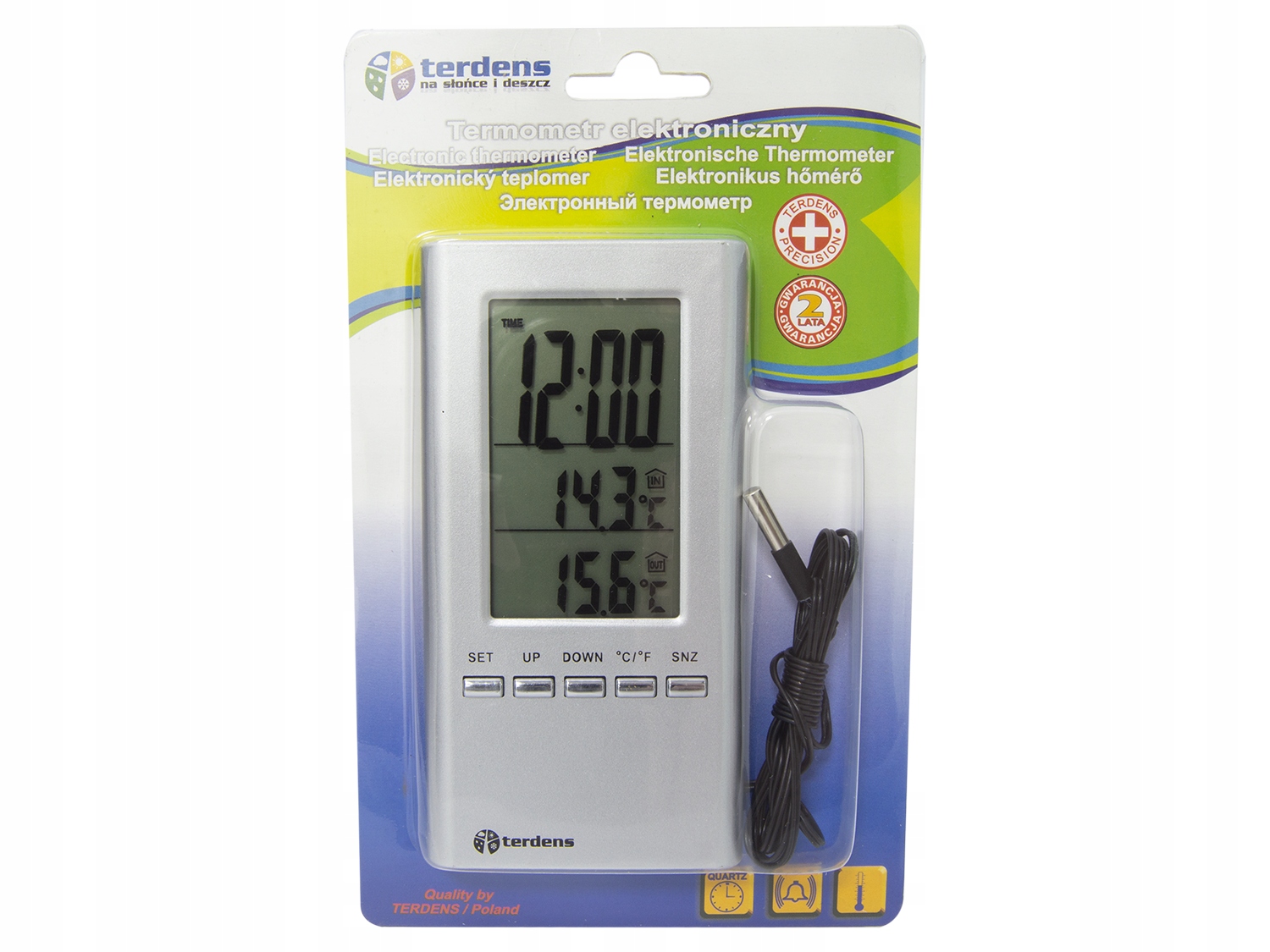 

Termometr elektroniczny wewnętrzny zewnętrzny