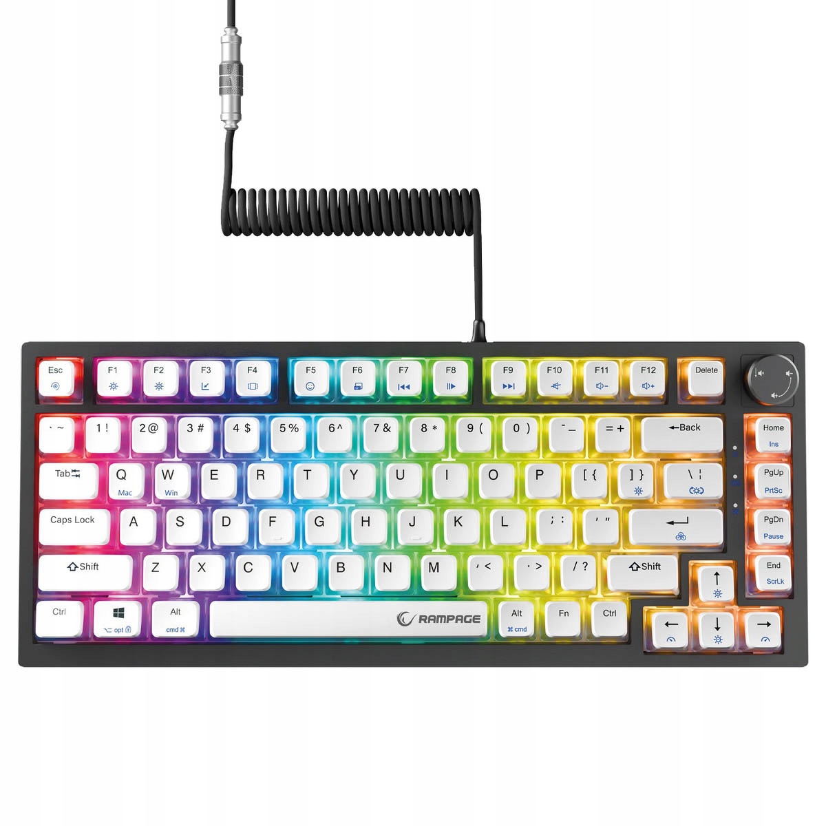 Rampage Magnetická klávesnica Zenith Pro 8000 Hz, Hall Effect, Rgb, Gateron