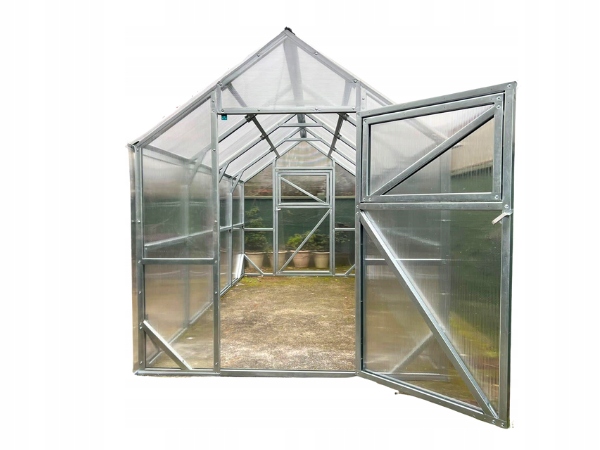 Skleník domek z polykarbonátu 2x5 m Smart Pw 4 mm Silné profily 40x40 mm