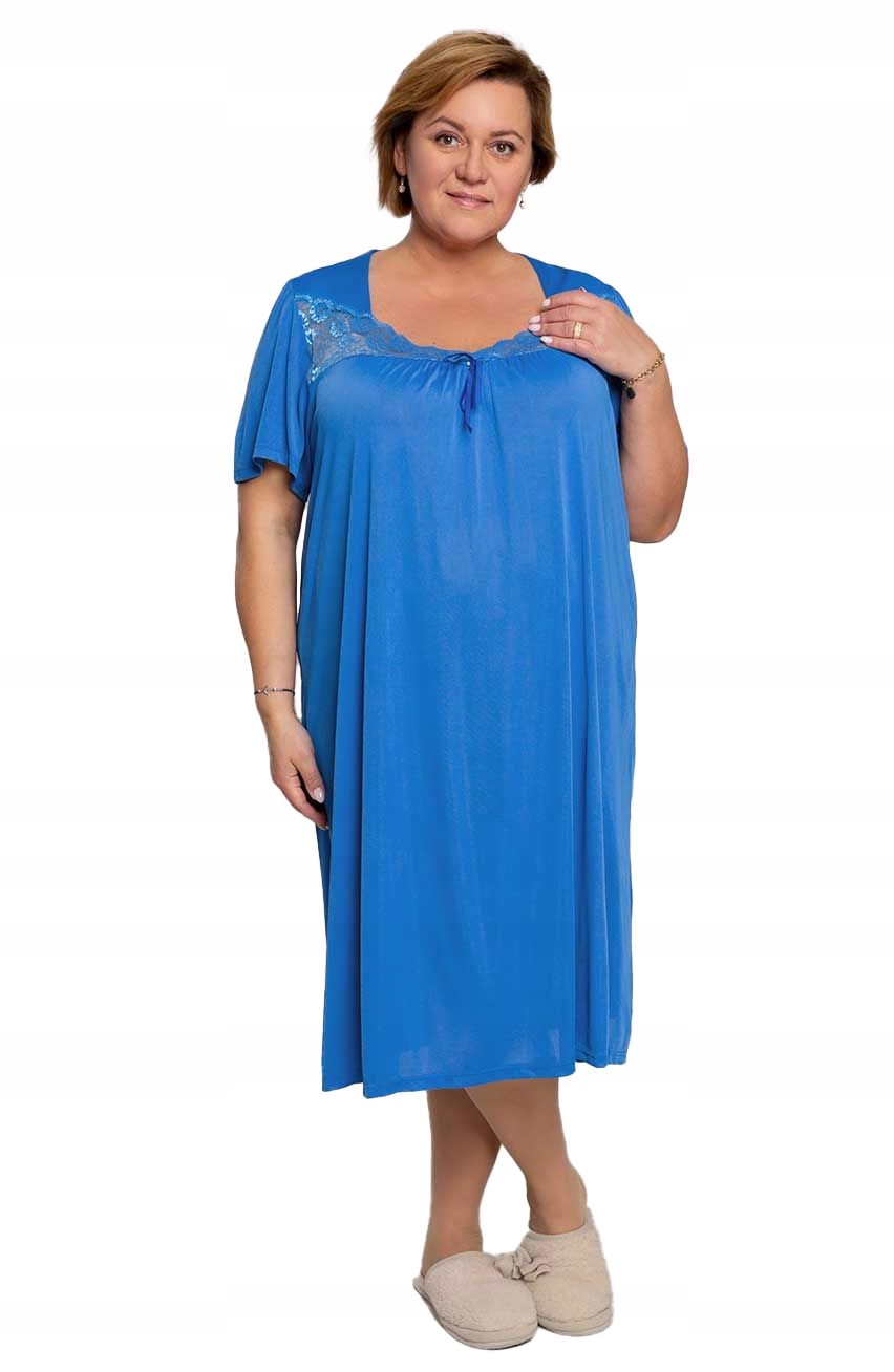 Modrá košile s krajkou Mewa noční