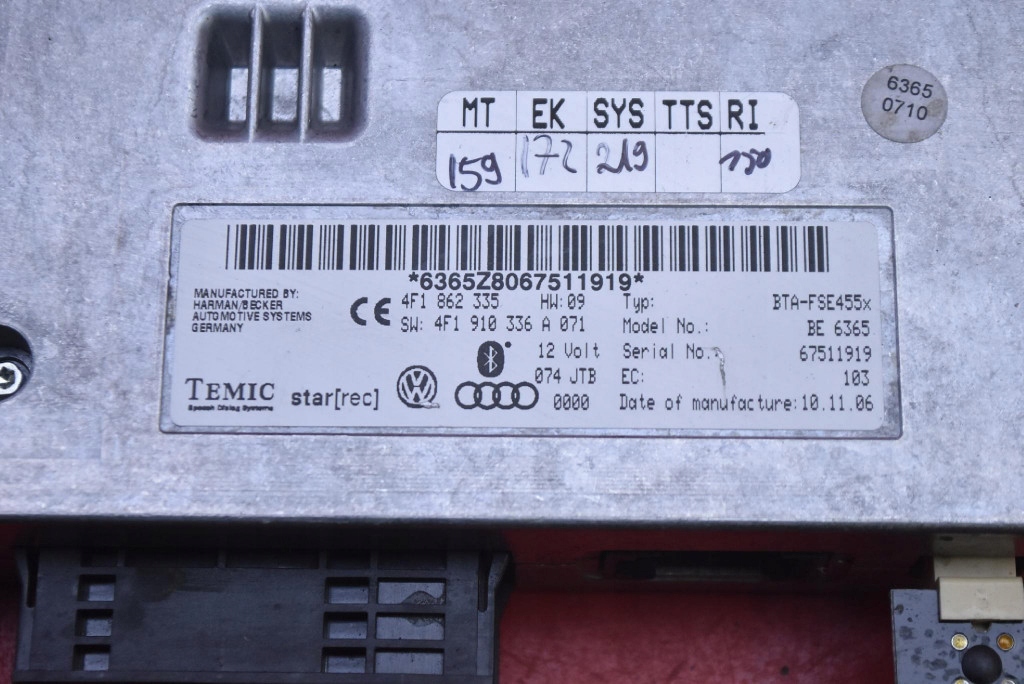 control unit module BLUETOOTH 4F1862335 AUDI A8 D3 LIFT 05-07