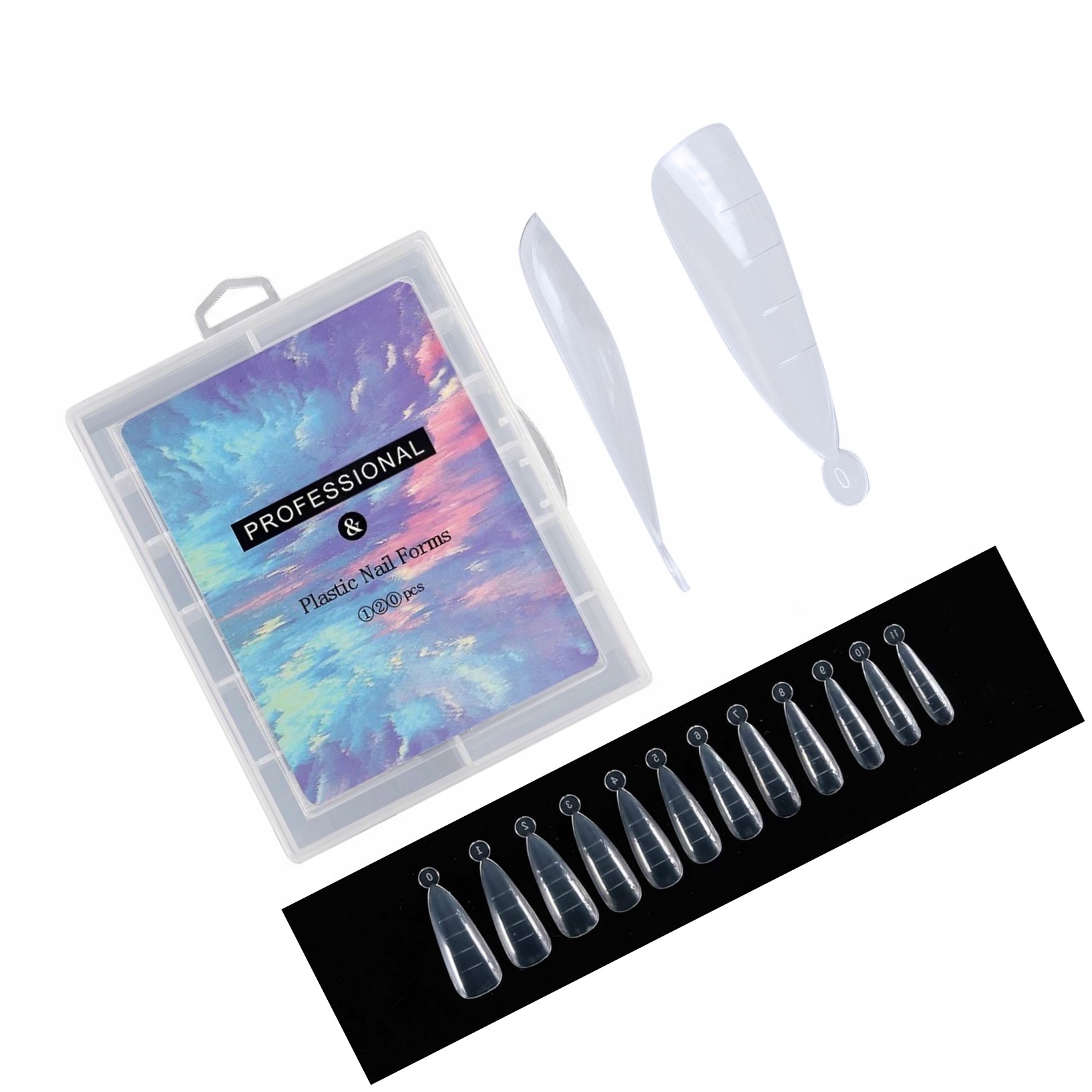 Formy szablony akrylożel dual form MIGDAŁ 120 szt