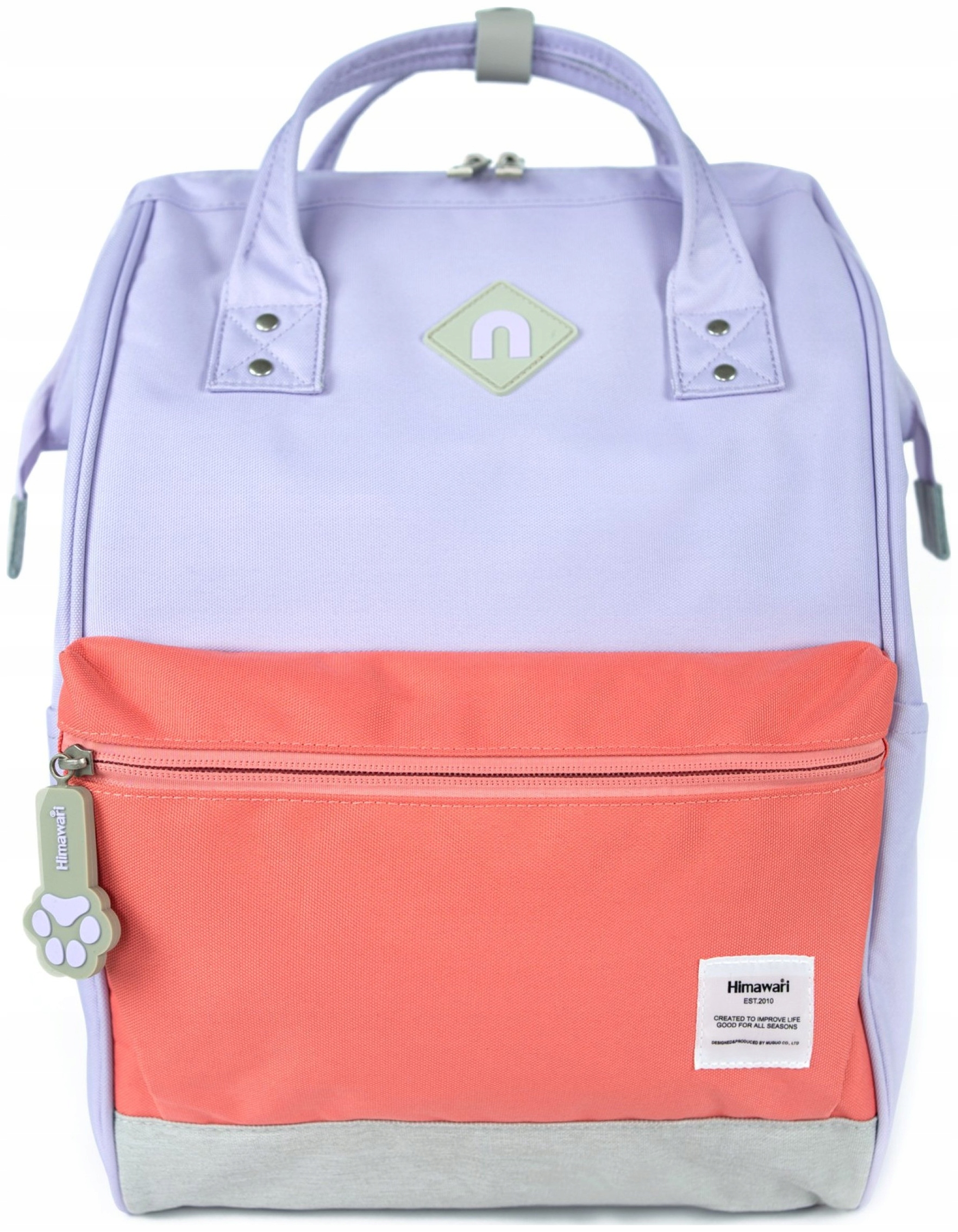 Batoh na notebook Himawari Kitten M prostorný, multifunkční, levandulový