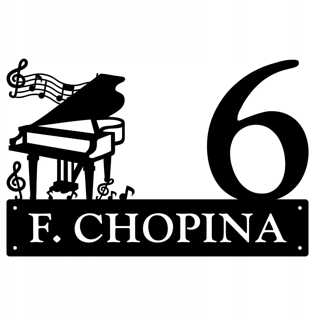 Číslo Na Dom 48 cm Tabuľa Adresa Oceľ 2MM Grafika 207