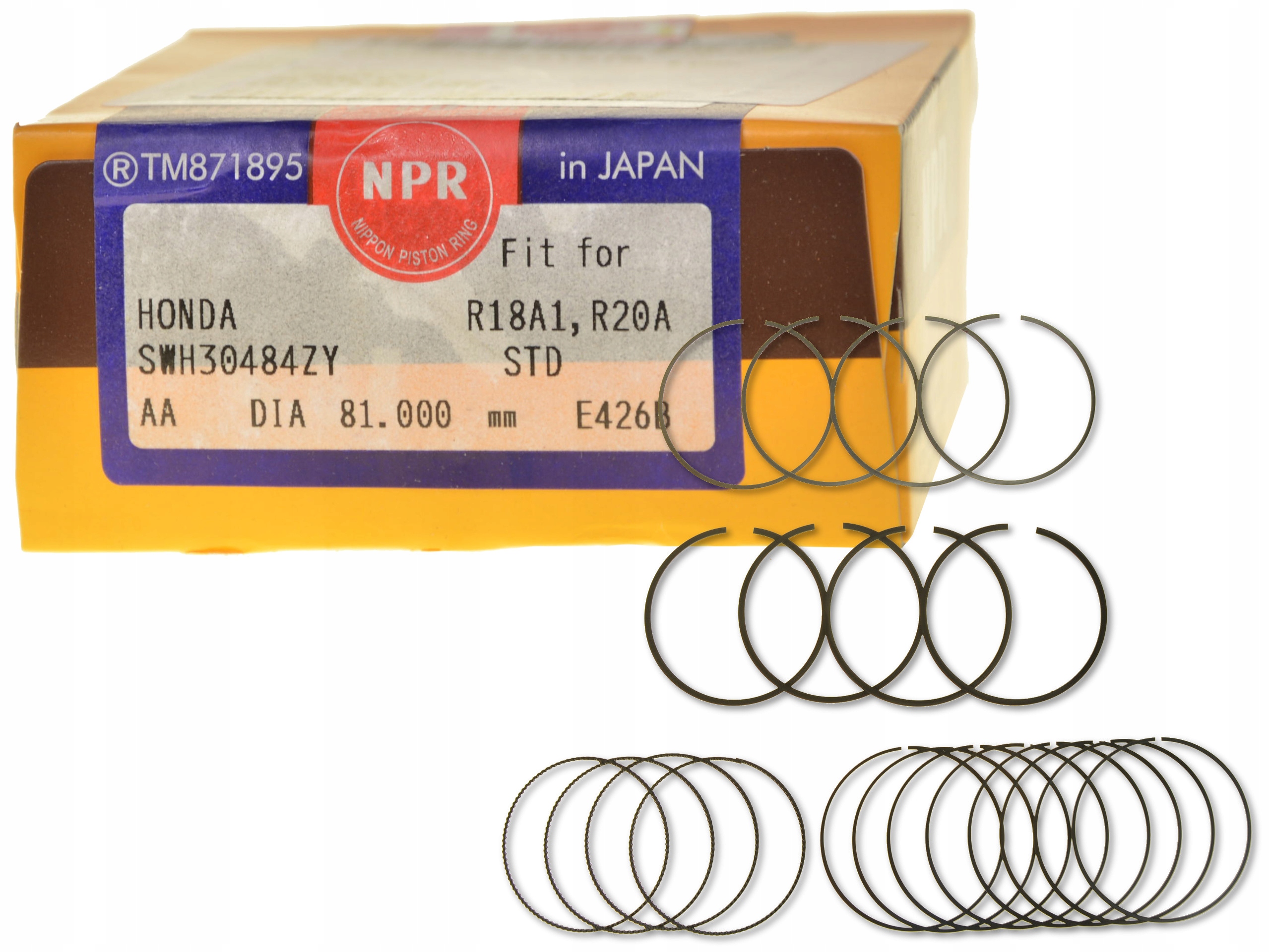 Pístové Kroužky Komplet SWH30484ZYSTD Npr Japan Honda 1.8i R18 2.0i R20