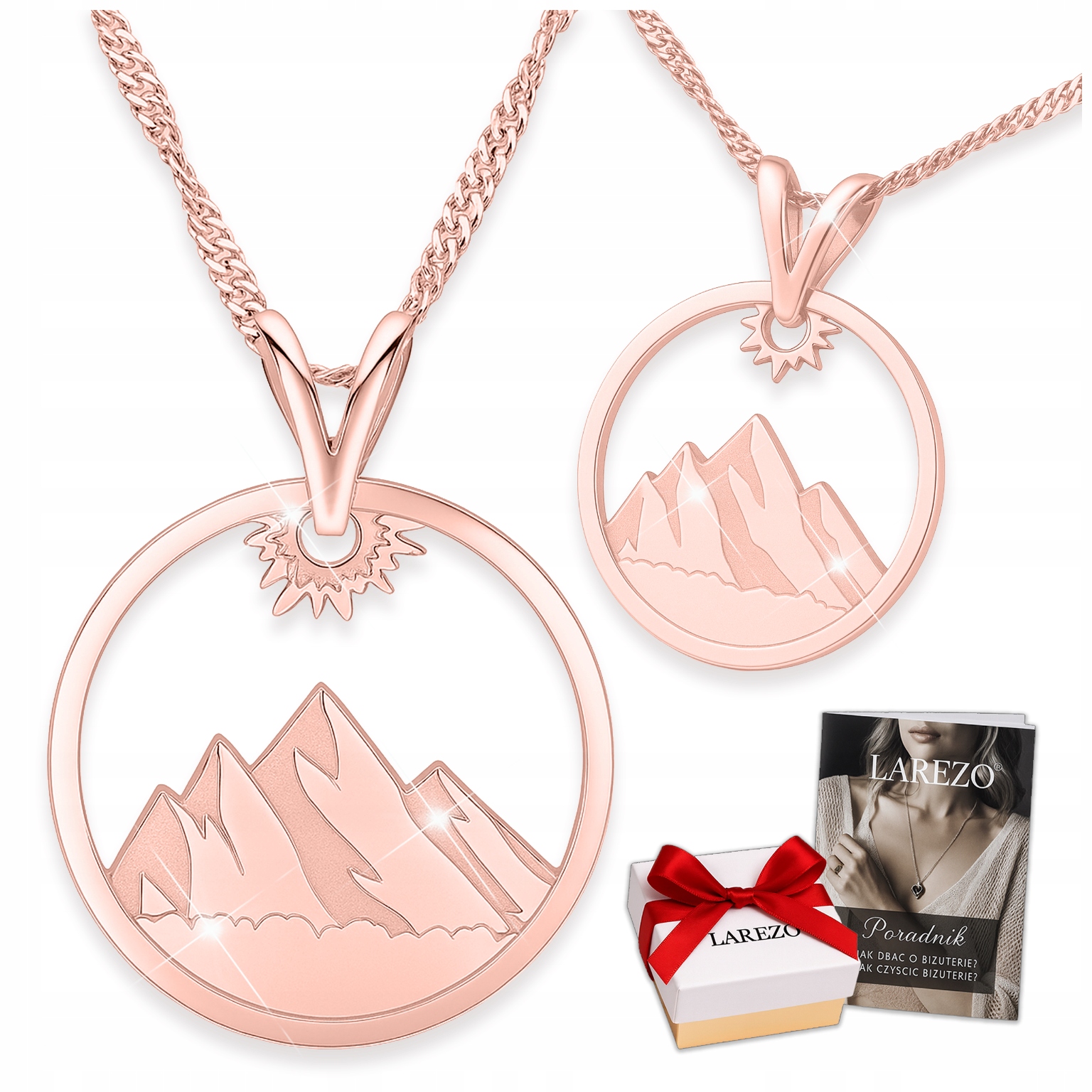 Řetízek zlatý náhrdelník 925 Hory Příroda