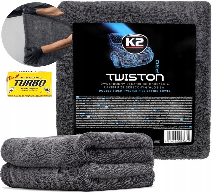 Duży Chłonny Ręcznik Do Osuszania Samochodu Auta 90x60cm *K2 Twiston Pro*