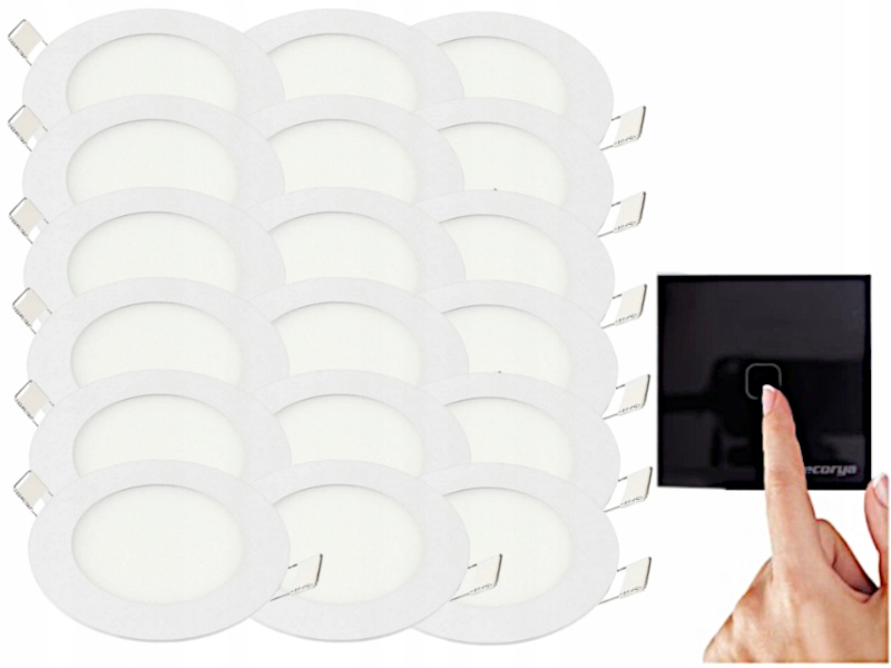 Sada svítidel Halogen Strop Led 3W 18x Vypínač