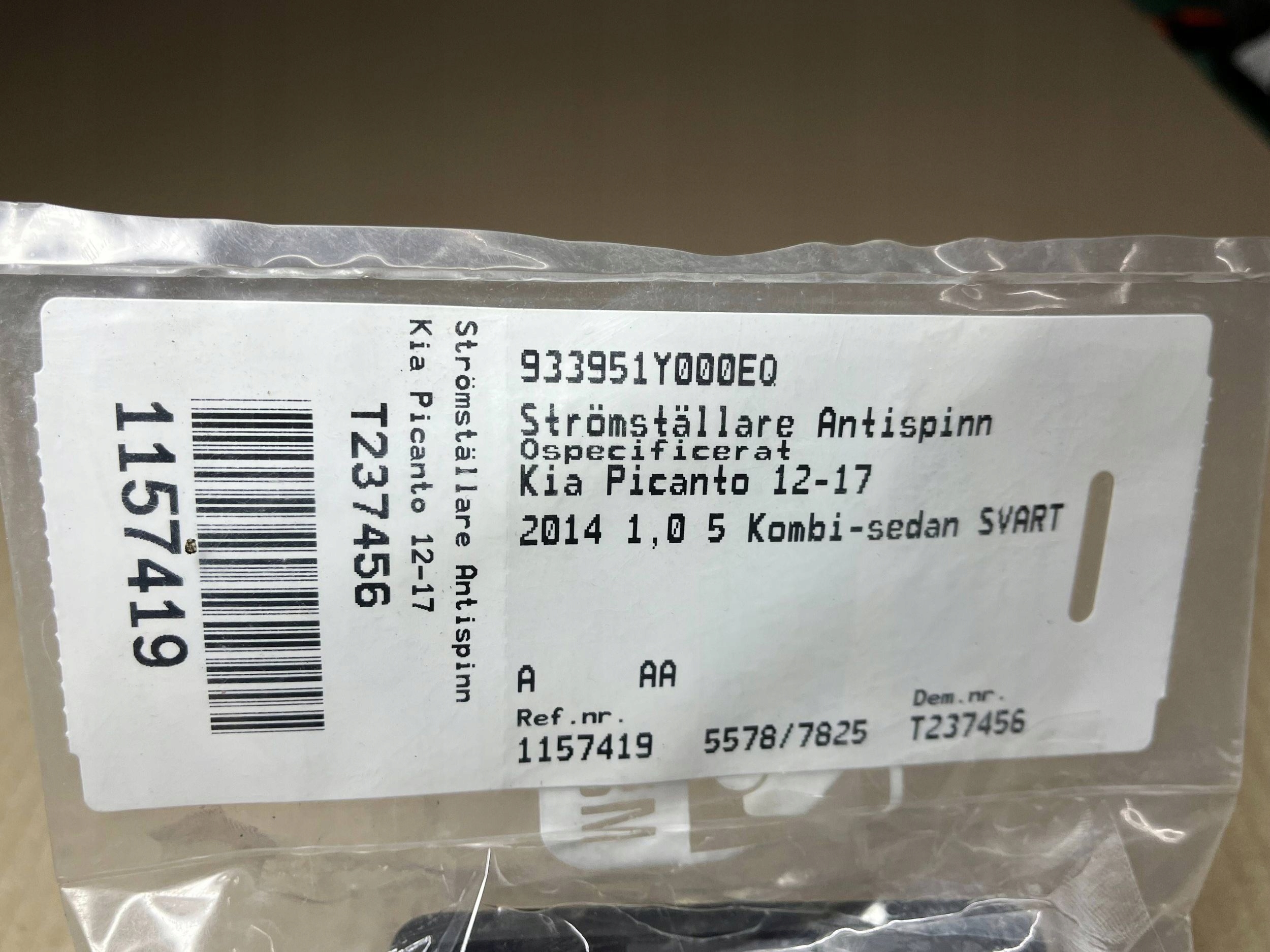 Schalter PANEL ESP KIA Picanto 933951Y000EQ