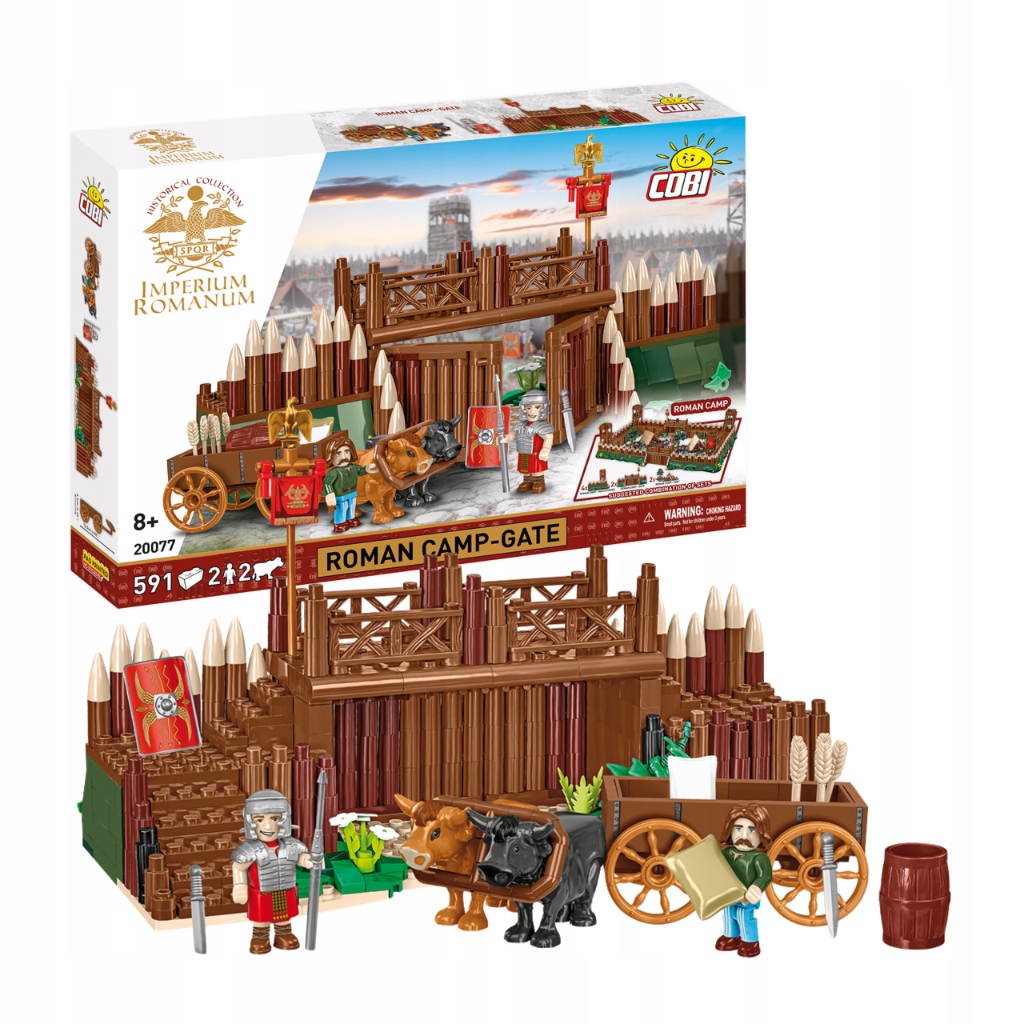 Klocki Cobi 20077 Brama fortu rzymskiego Roman Camp Gate Hc I 591 El. Cobi