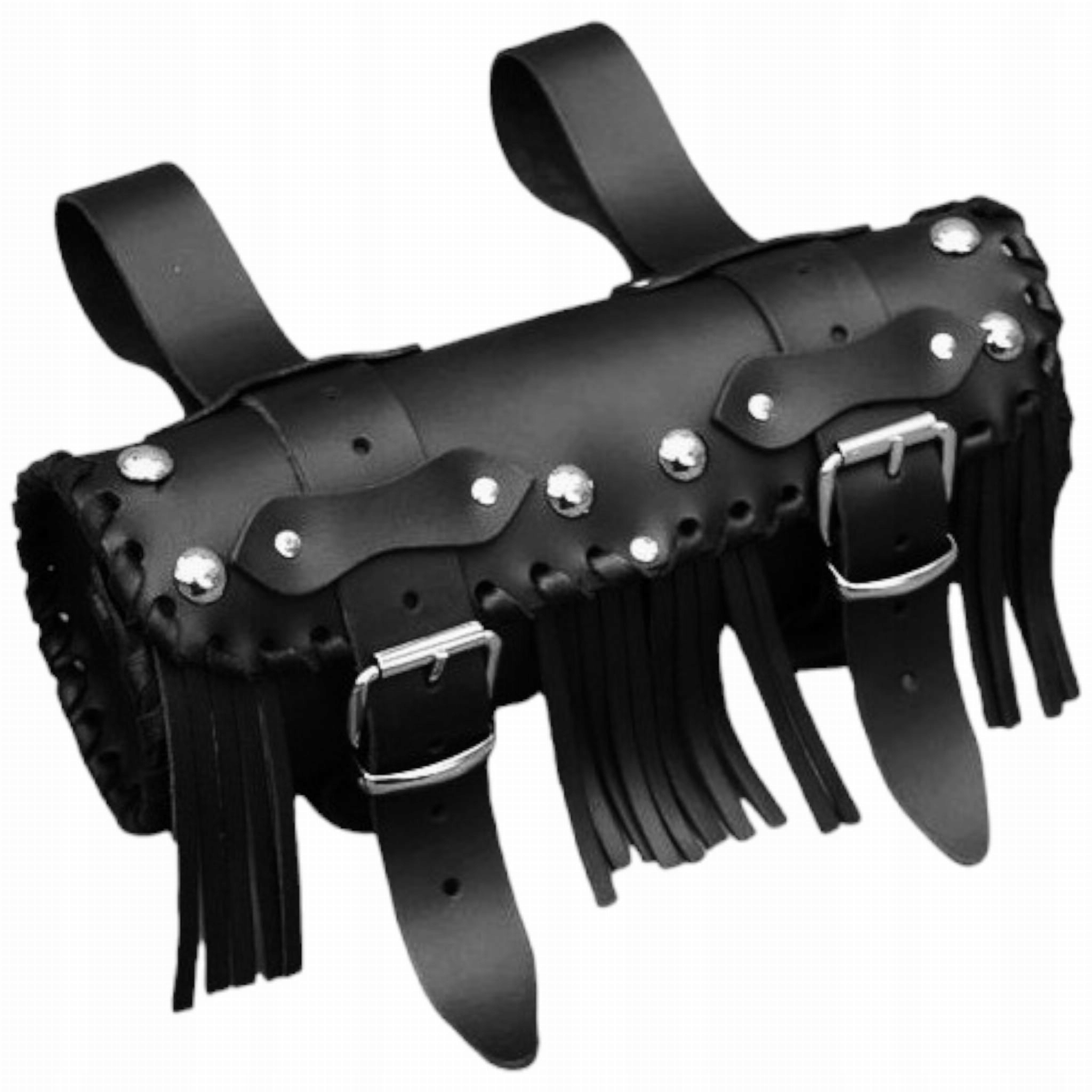 Penál Sáček na nářadí Motocyklový váleček Černý s třásněmi