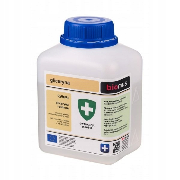 

Gliceryna roślinna farmaceutyczna 500g Biomus