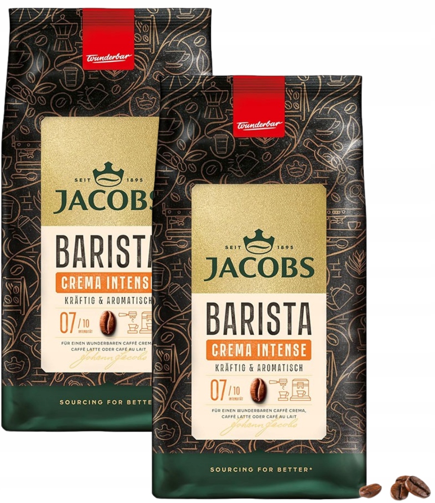 Levně Jacobs Barista Crema Intense kávová káva 2x1 kg
