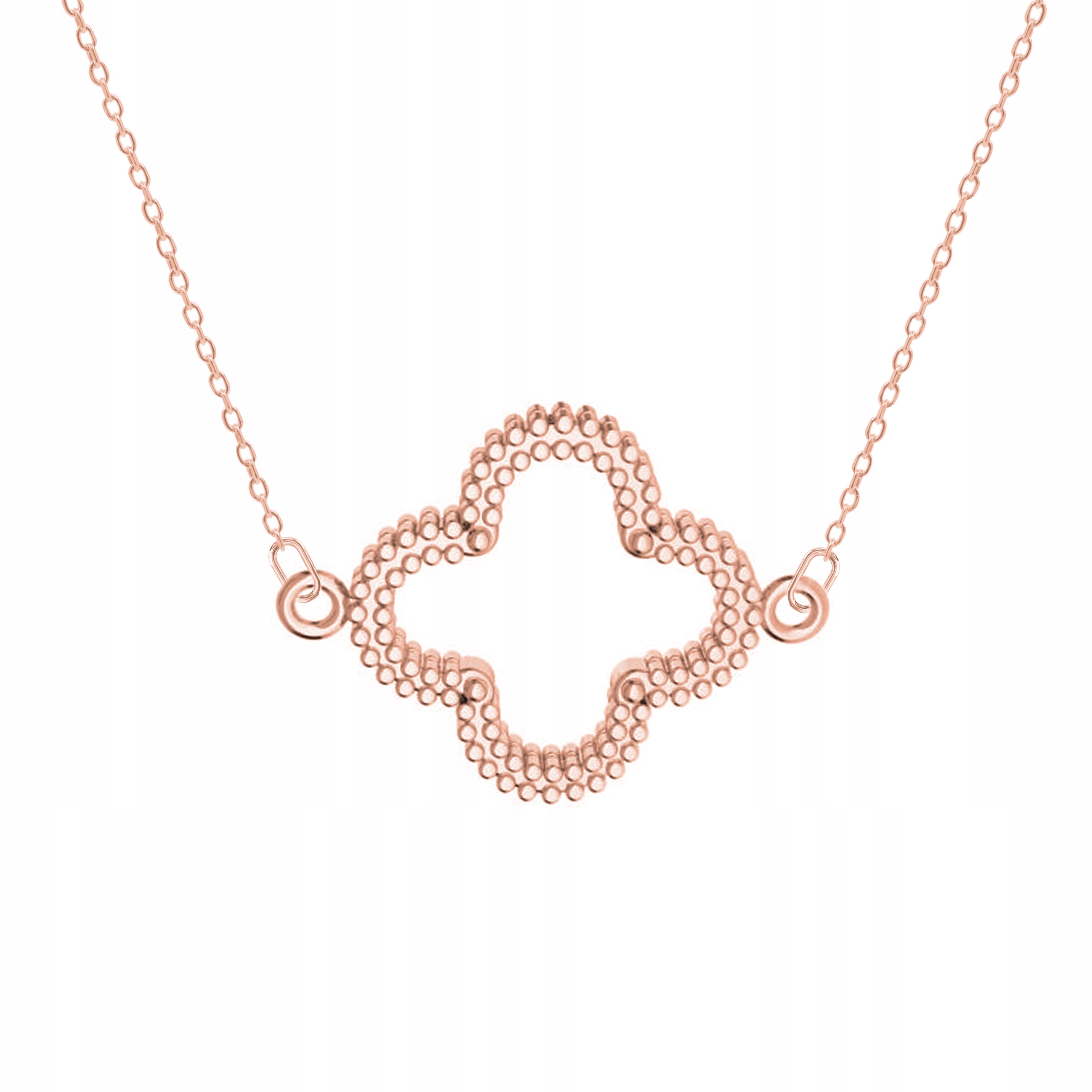 Řetízek zlatý náhrdelník 925 Květina Čtyřlístek