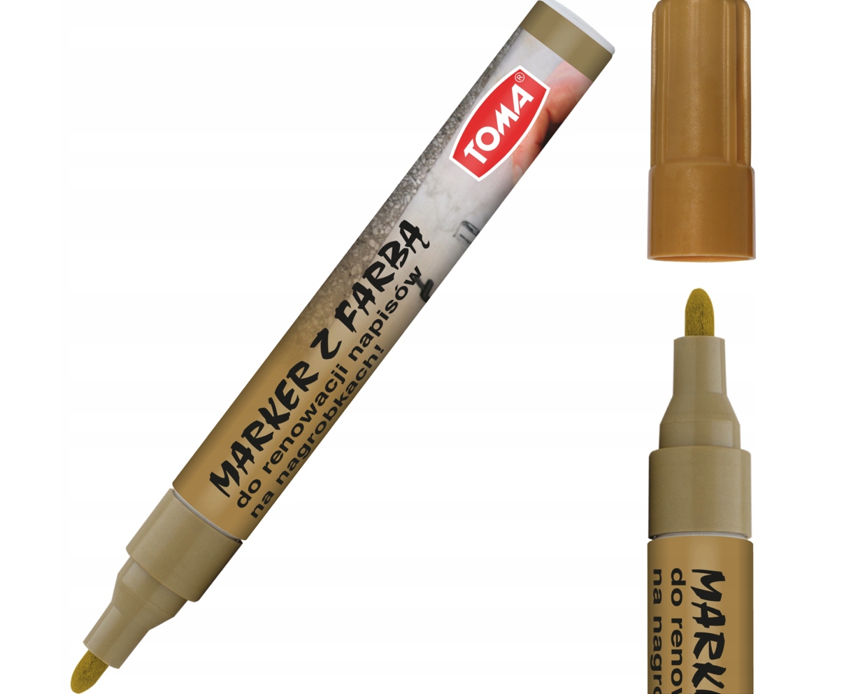 ZESTAW MARKERÓW DO ODNAWIANIA LITER RENOWACJI NAGROBKÓW LITER ZŁOTY EAN (GTIN) 9331582485116