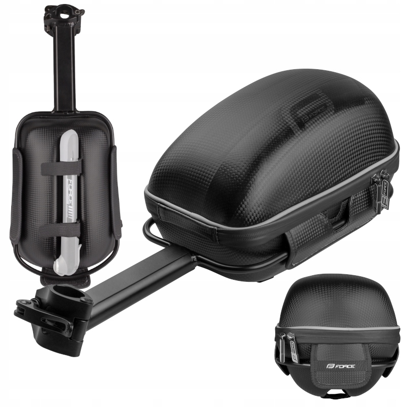 Sakwa Rowerowa Tylna Podsiodłowa Ze Stelażem Torba Force Crust Kufer Twarda
