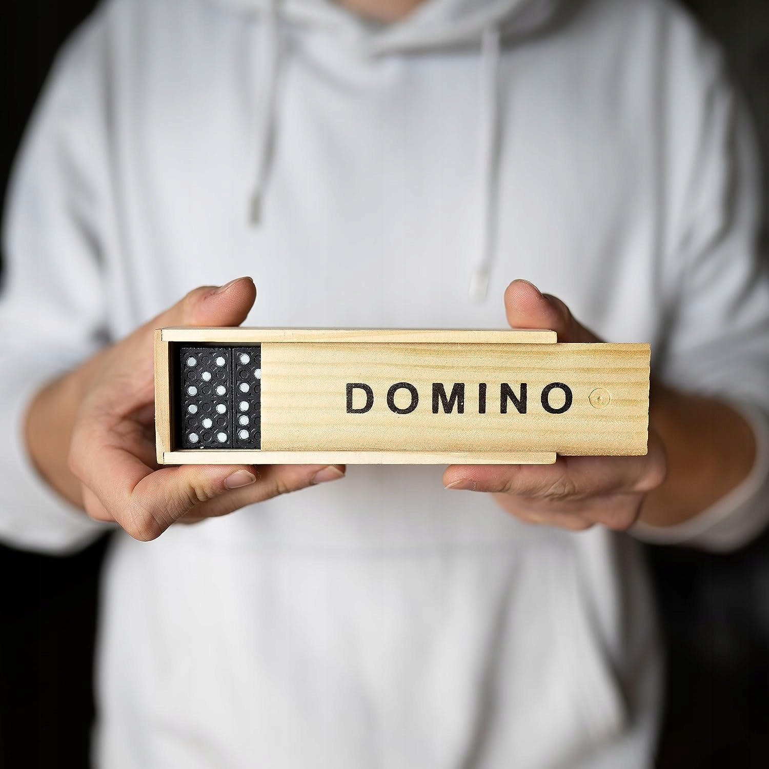 DOMINO DREWNIANE GRA LOGICZNA KLOCKI DREWNIANE PUDEŁKO 28 ELEMENTÓW Marka Ultimar