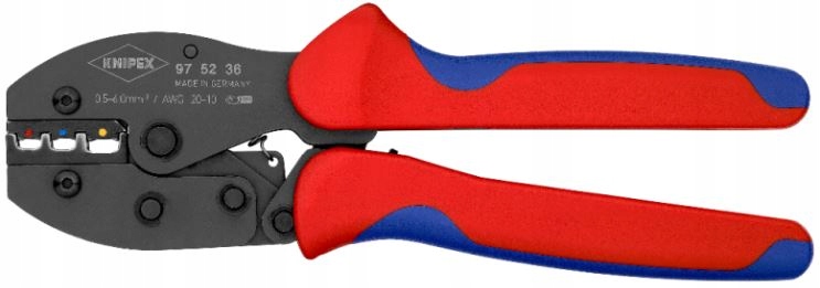 Dwuręczne szczypce do zagniatania 0,5-6mm², PreciForce Knipex [97 52 36]